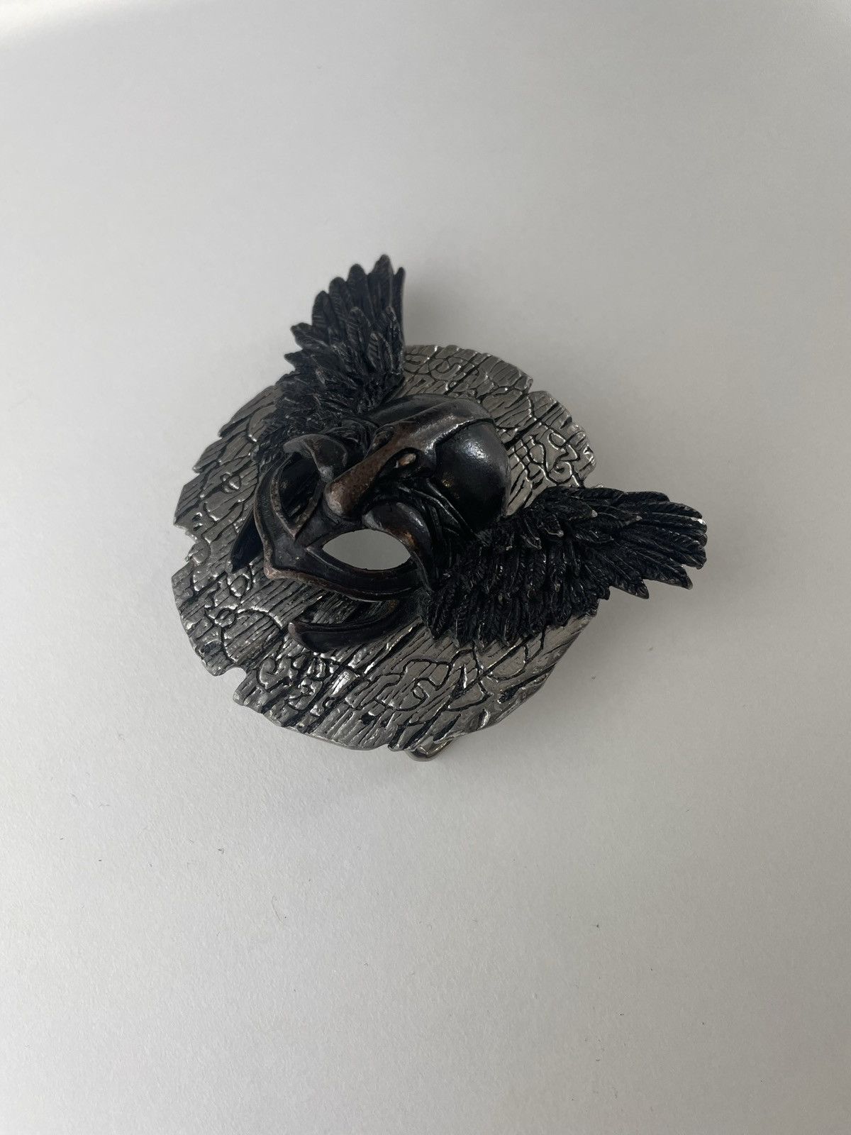 Vintage Norse Goth Ossa Ravenhead Helmet Warrior 3D Belt Buckle 1991 Size ONE SIZE - 4 Thumbnail