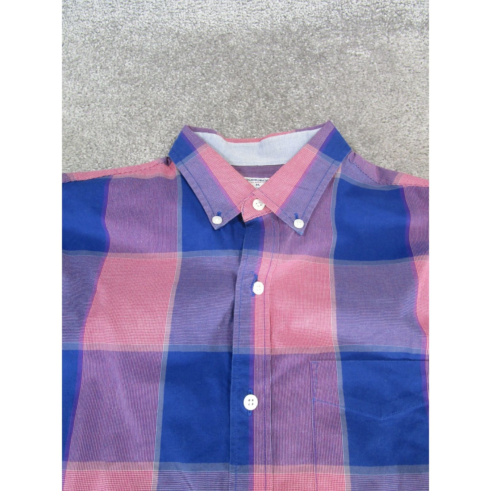 Bonobos Bonobos Shirt Mens Medium Plaid Cotton Button-Up Blue Size US M / EU 48-50 / 2 - 2 Thumbnail