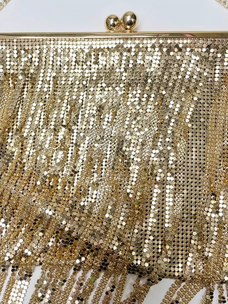 Paco Rabanne Paco Rabanne x H&M 2023 party bag with gold lipstick fringe Size ONE SIZE - 8 Thumbnail