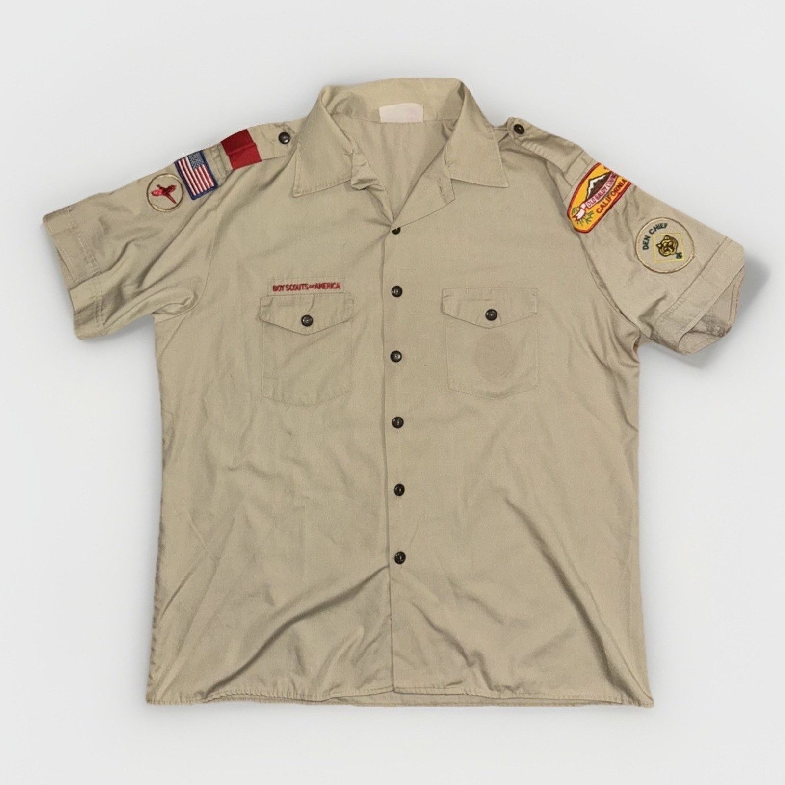 Vintage Boy Scouts of America Uniform Shirt XL 24x29 Khaki USA Size US XL / EU 56 / 4 - 1 Thumbnail
