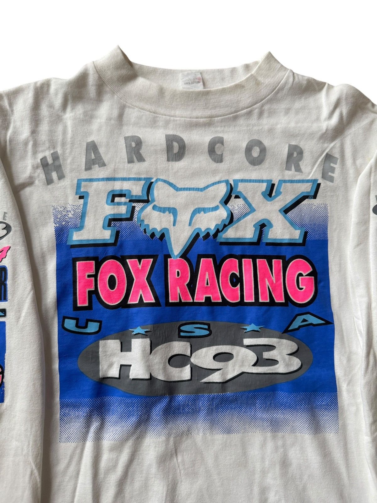 Fox Racing *RARE* 1993 90s VINTAGE HARDCORE FOX RACING SPORT JERSEY Size US L / EU 52-54 / 3 - 9 Thumbnail