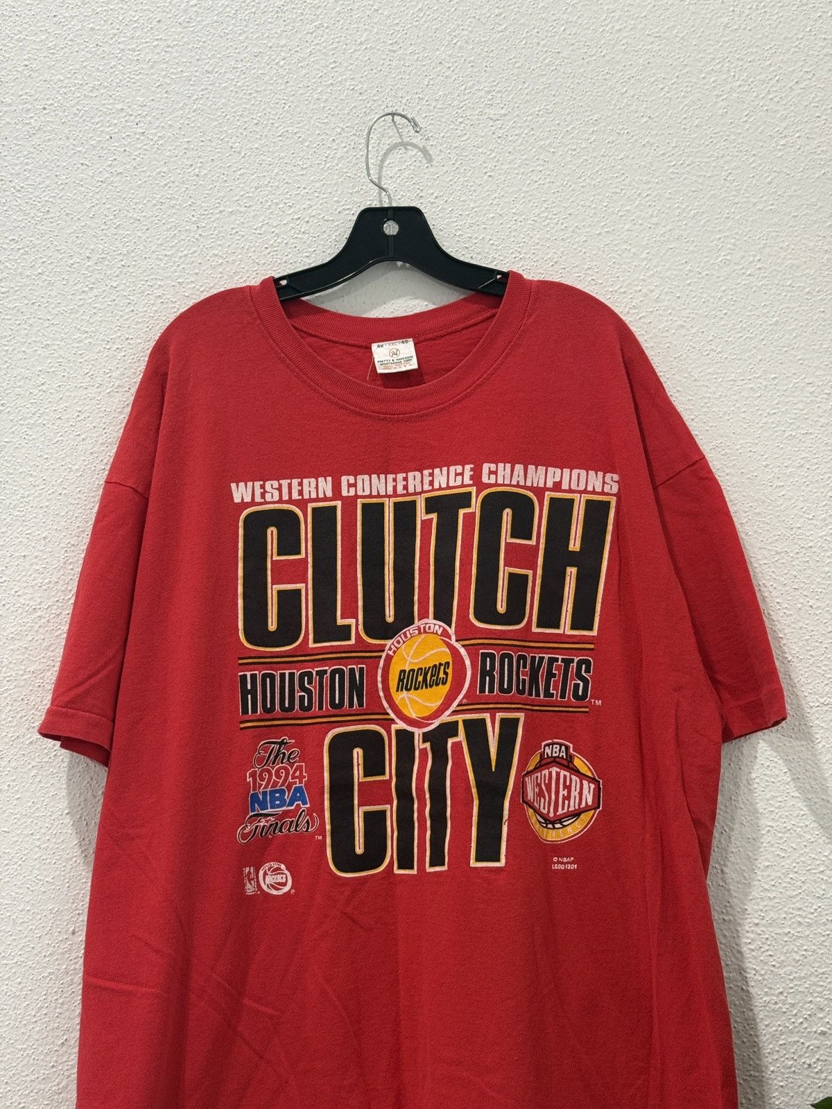 NBA Vintage 1994 Houston Rockets NBA Finals Clutch City XXL Size US XXL / EU 58 / 5 - 2 Thumbnail