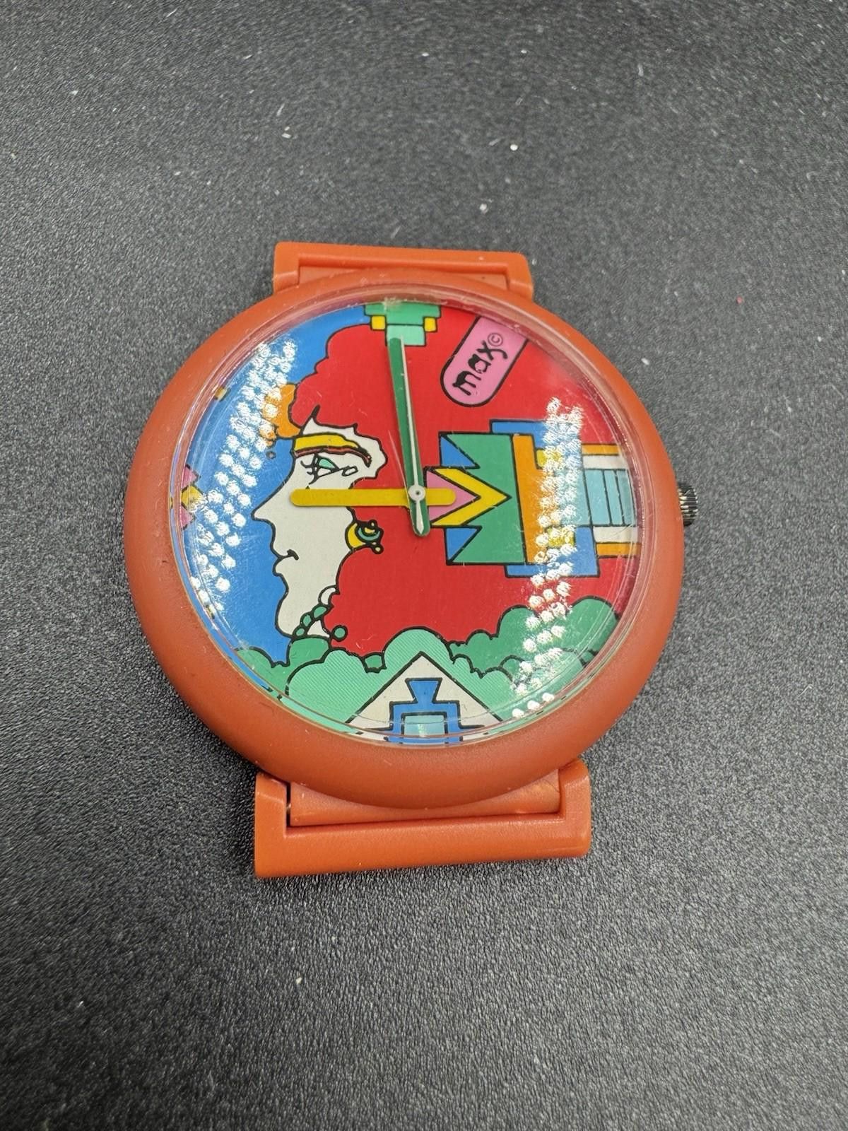 Other Vintage 1988 PETER MAX Wrist Watch Rare ! Collector’s Piece Size ONE SIZE - 7 Thumbnail