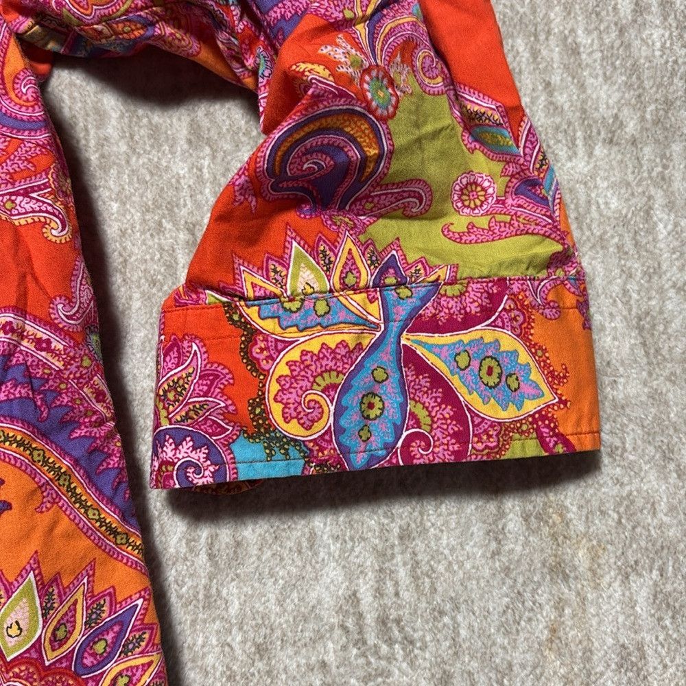 Chaps Chaps Women's 1X paisley bright button up top 3/4 sleeves S Size XXL / US 16-18 / IT 52-54 - 3 Thumbnail