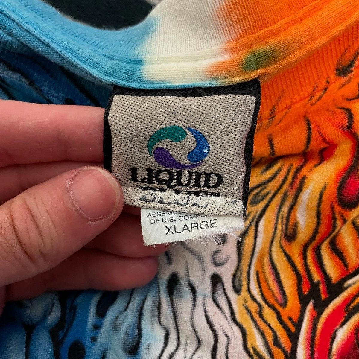 Liquid Blue Vintage Dueling Dragons t shirt Single Stitch Liquid Blue Size US XL / EU 56 / 4 - 3 Thumbnail