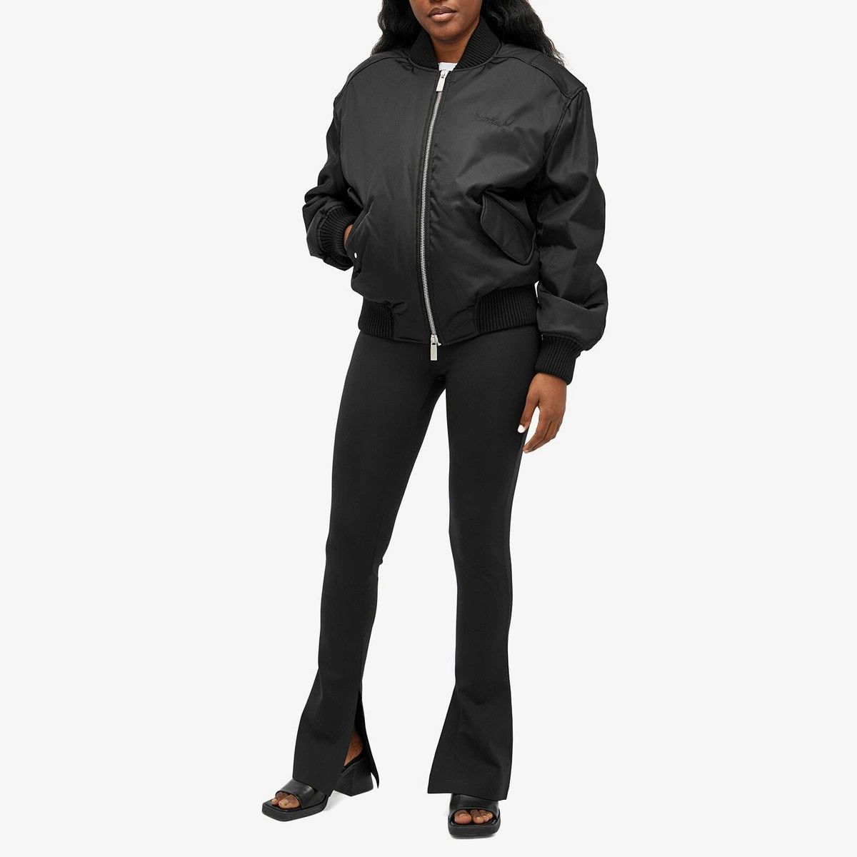 Off-White o1y1125 Bomber Jacket in Black Size XS / US 0-2 / IT 36-38 - 4 Thumbnail