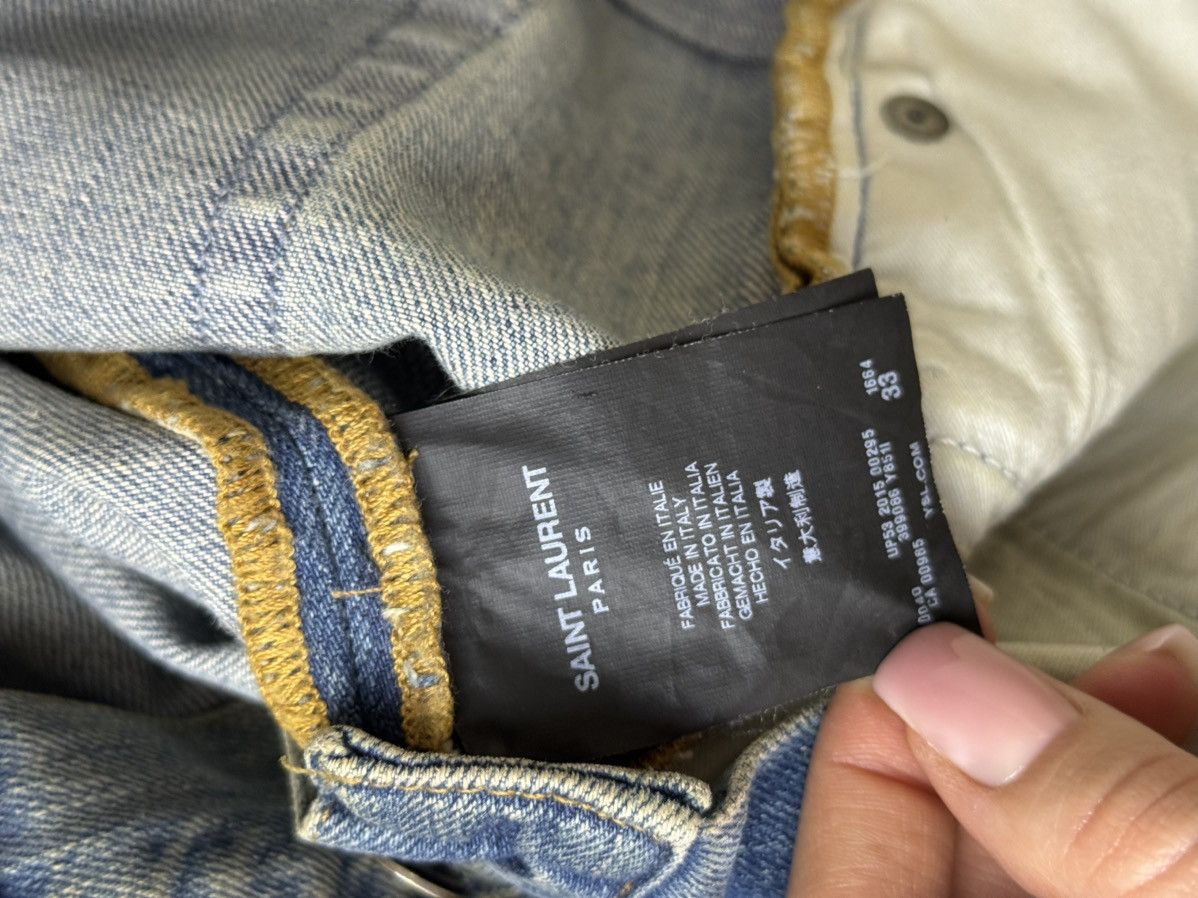 Saint Laurent Paris Saint Laurent Paris Distressed Light Wash Denim Jeans Size36 Size US 36 / EU 52 - 5 Thumbnail