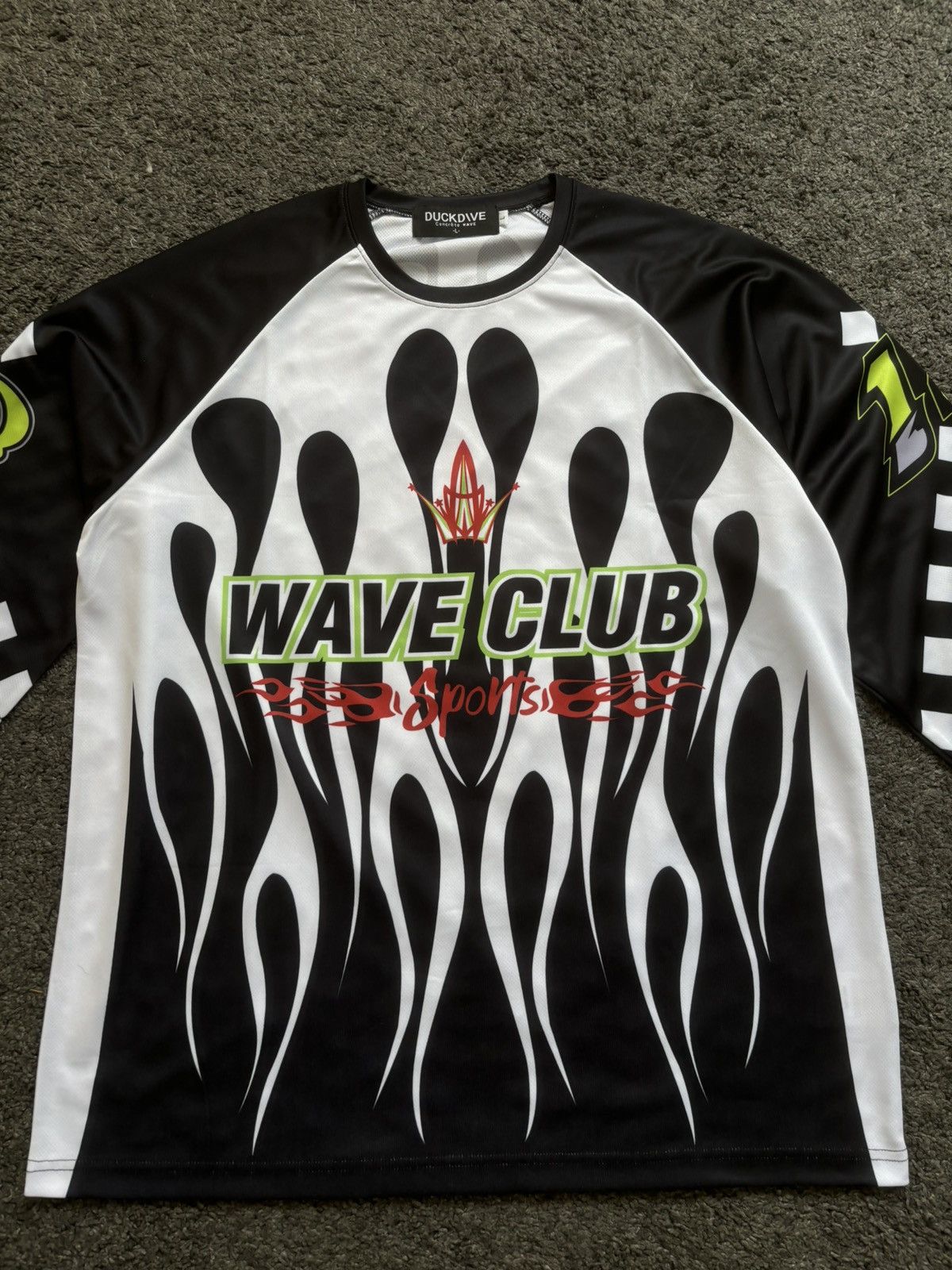 Other Vintage duckdive waveclub racing unisex white black jersey Size US L / EU 52-54 / 3 - 6 Thumbnail