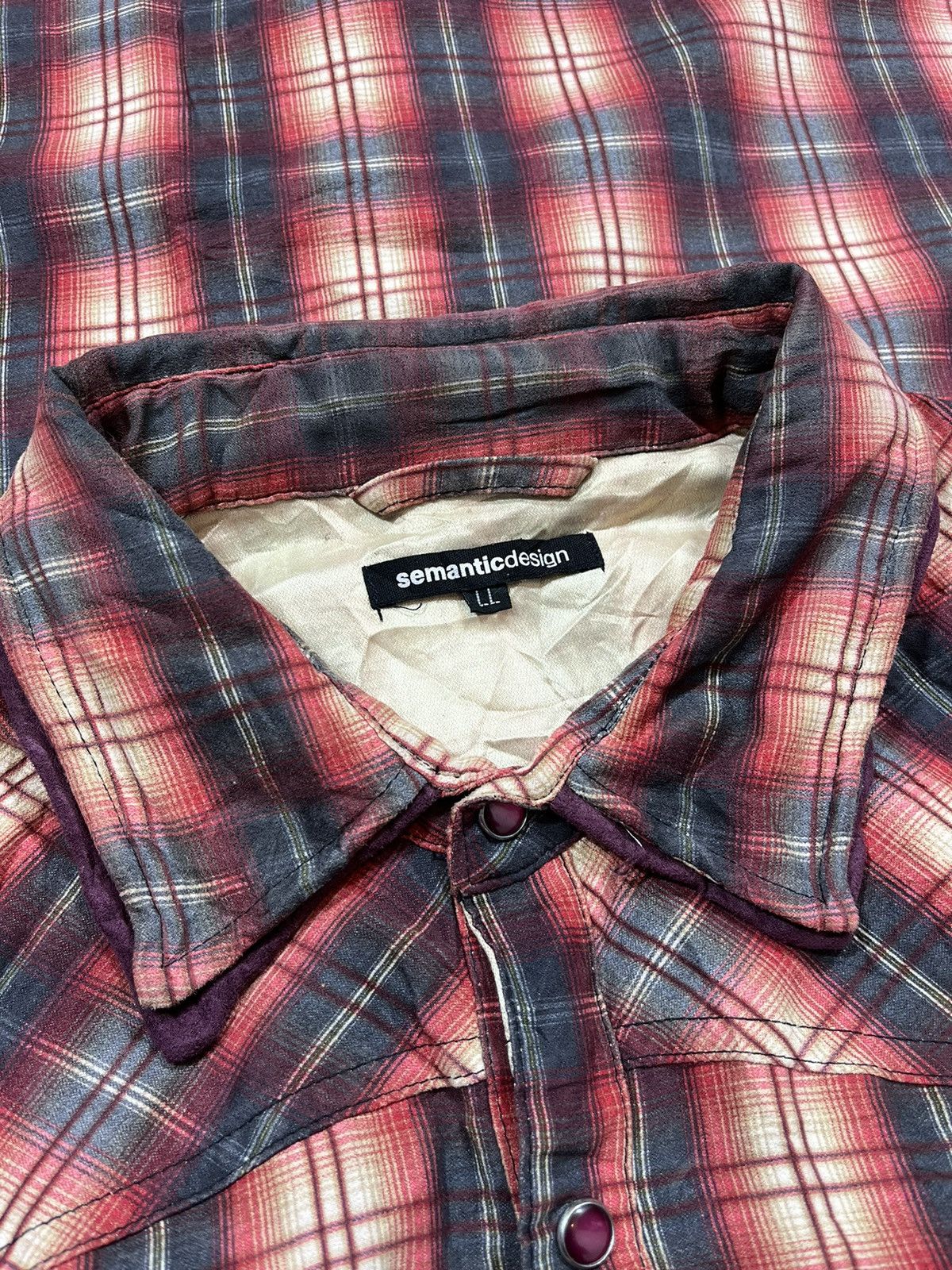 Japanese Brand × Tornado Mart × semanticdesign Semantic Design Double Collar Western Style Plaid Shirt Size US L / EU 52-54 / 3 - 7 Thumbnail