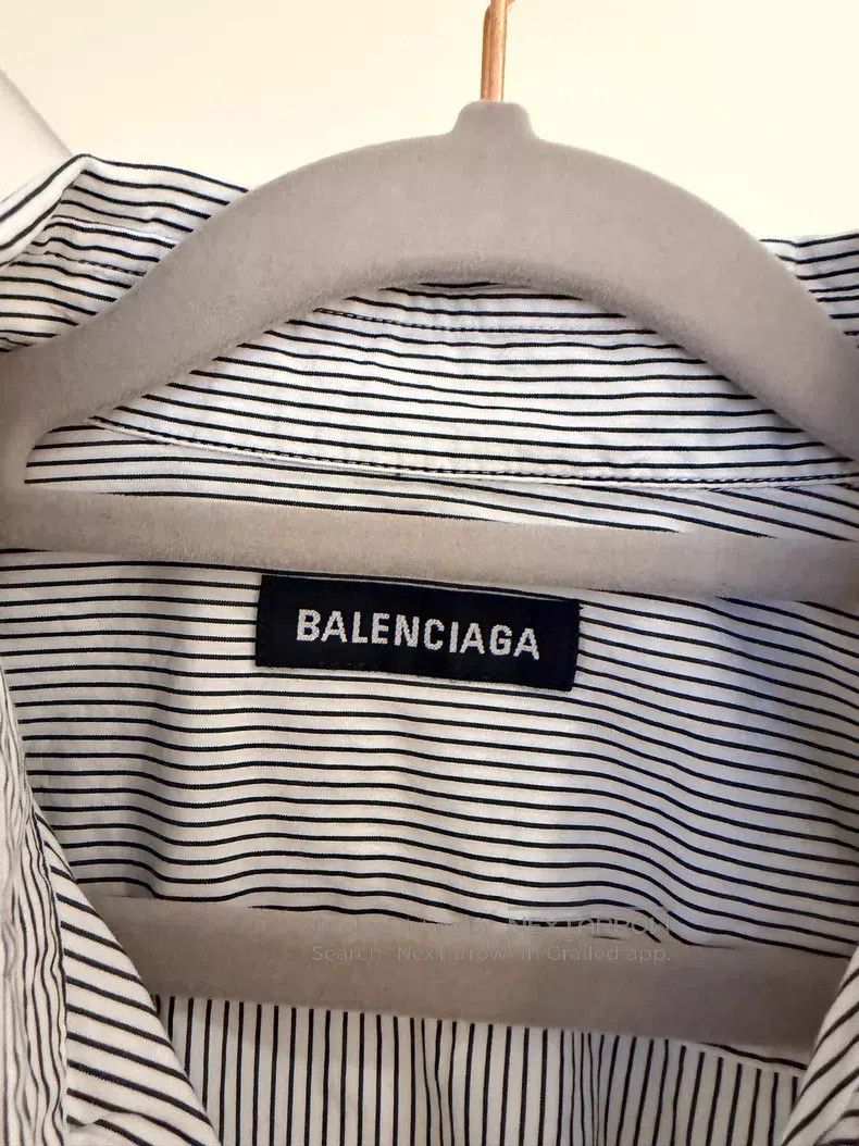 Balenciaga Balenciaga Striped Short Sleeve Shirt Size XS / US 0-2 / IT 36-38 - 2 Thumbnail