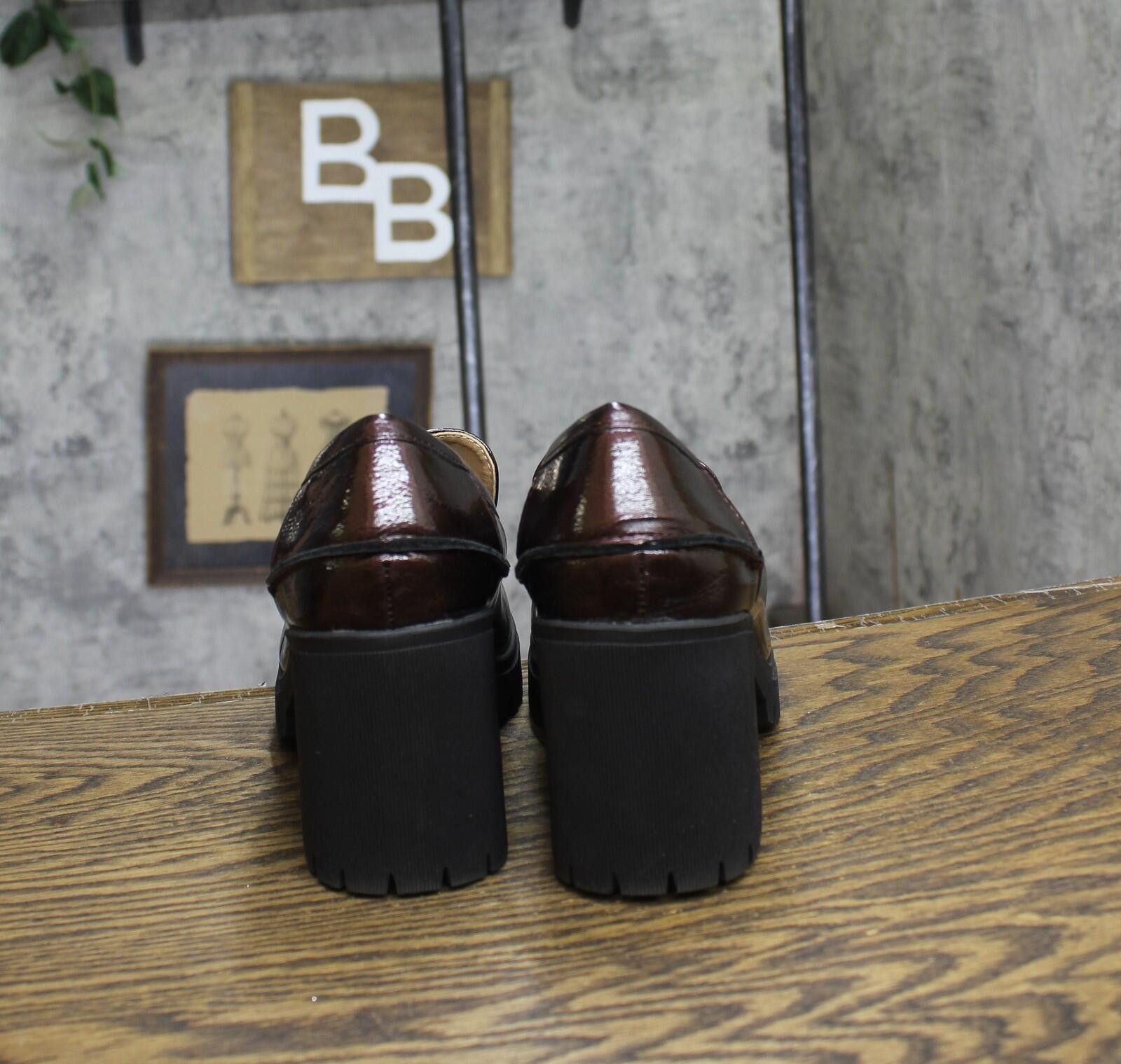 Other New Sun + Stone Womens Pumps 10019660600 Wine Pat Purple 10m Size US 10 / IT 40 - 4 Thumbnail