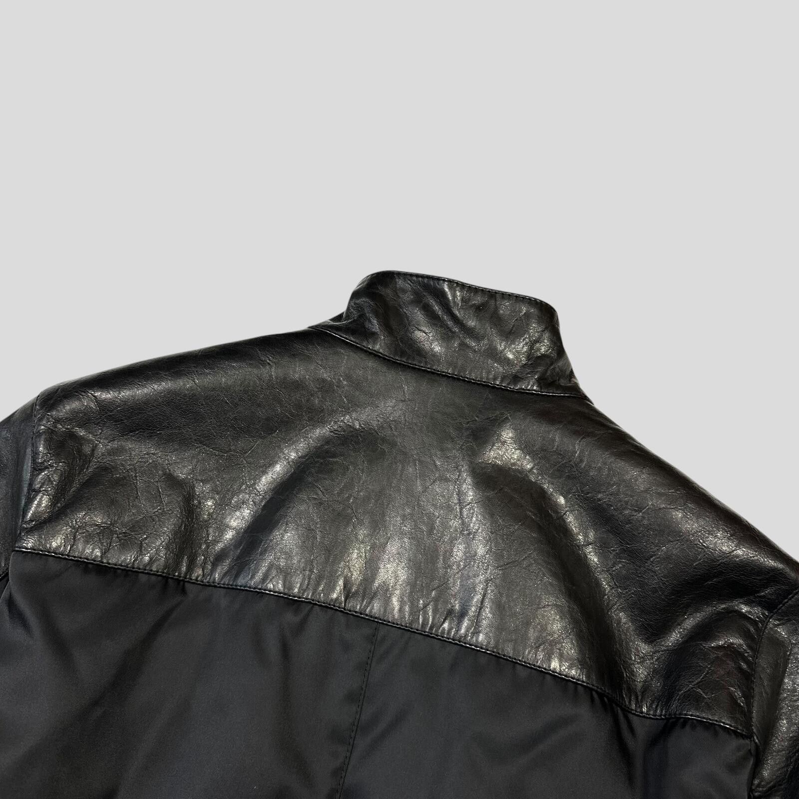 Prada Prada Milano 2011 Gabardine Nylon Leather Jacket + Belt - M Size US M / EU 48-50 / 2 - 7 Thumbnail