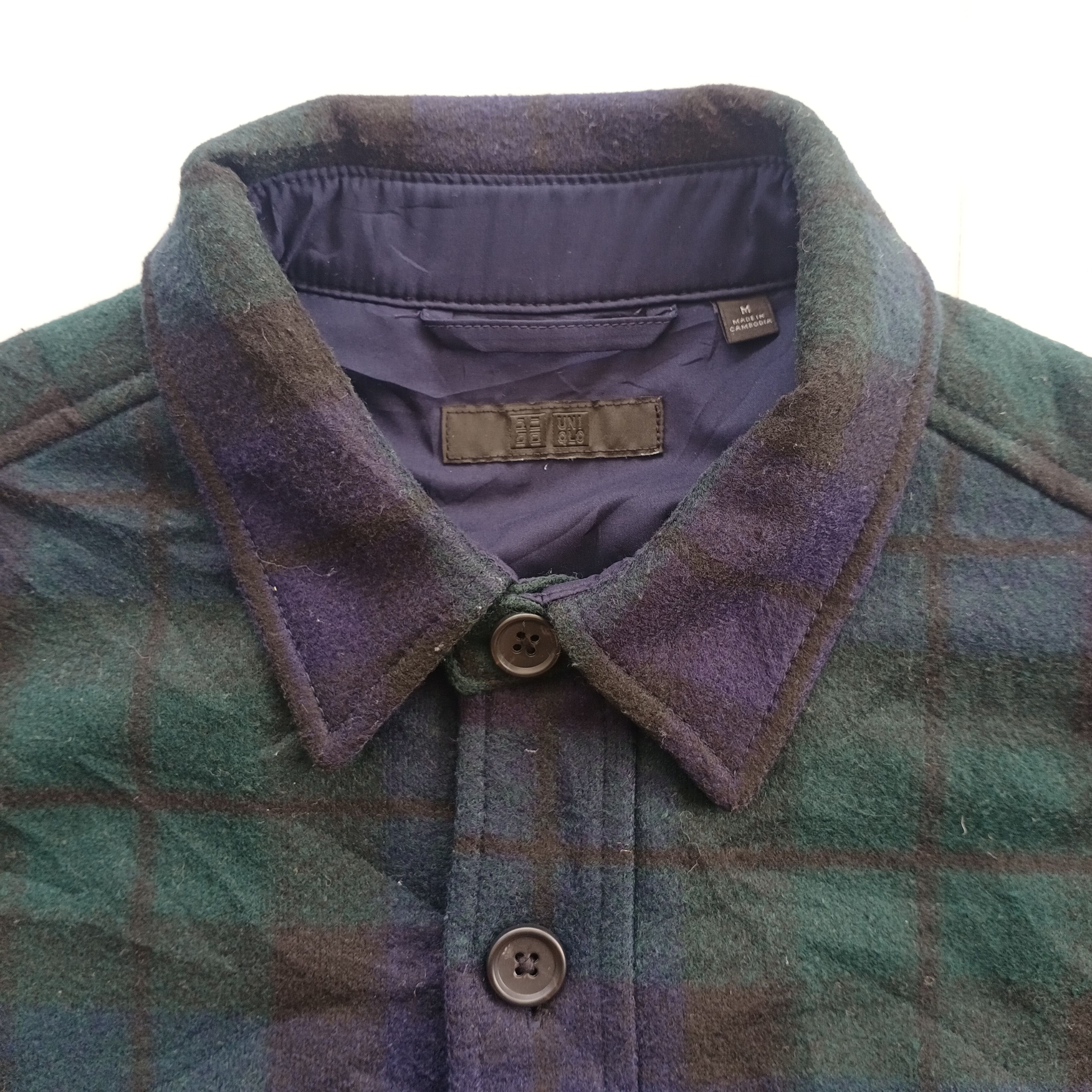 Japanese Brand × Uniqlo UNIQLO TARTAN DESIGN WOOL BUTTON JACKET POCKET M SIZE Size US M / EU 48-50 / 2 - 3 Thumbnail