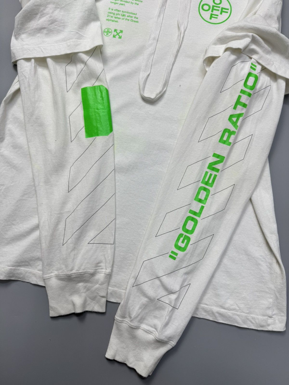 Off-White SS18 Off-White 'Golden Ratio' L/Sleeve Tshirts Size US L / EU 52-54 / 3 - 5 Thumbnail