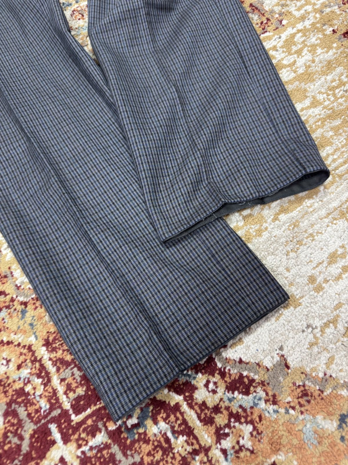 Vintage Vintage Suit Pants Wool Blend Striped Wide Leg Baggy Formal Size US 36 / EU 52 - 2 Thumbnail
