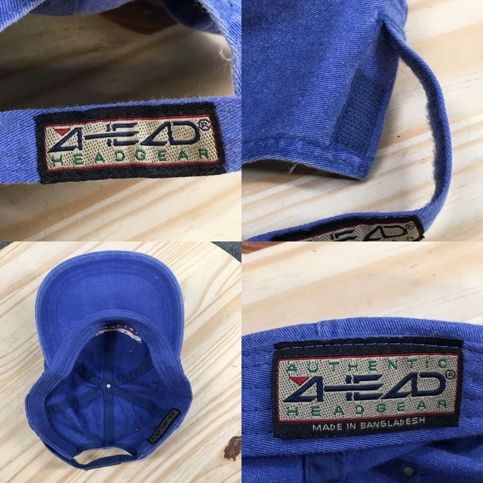 Vintage Ahead Blue Canvas Baseball Cap OS Mens Embroidered Longboat Key Florida Summer Hat Size ONE SIZE - 8 Thumbnail