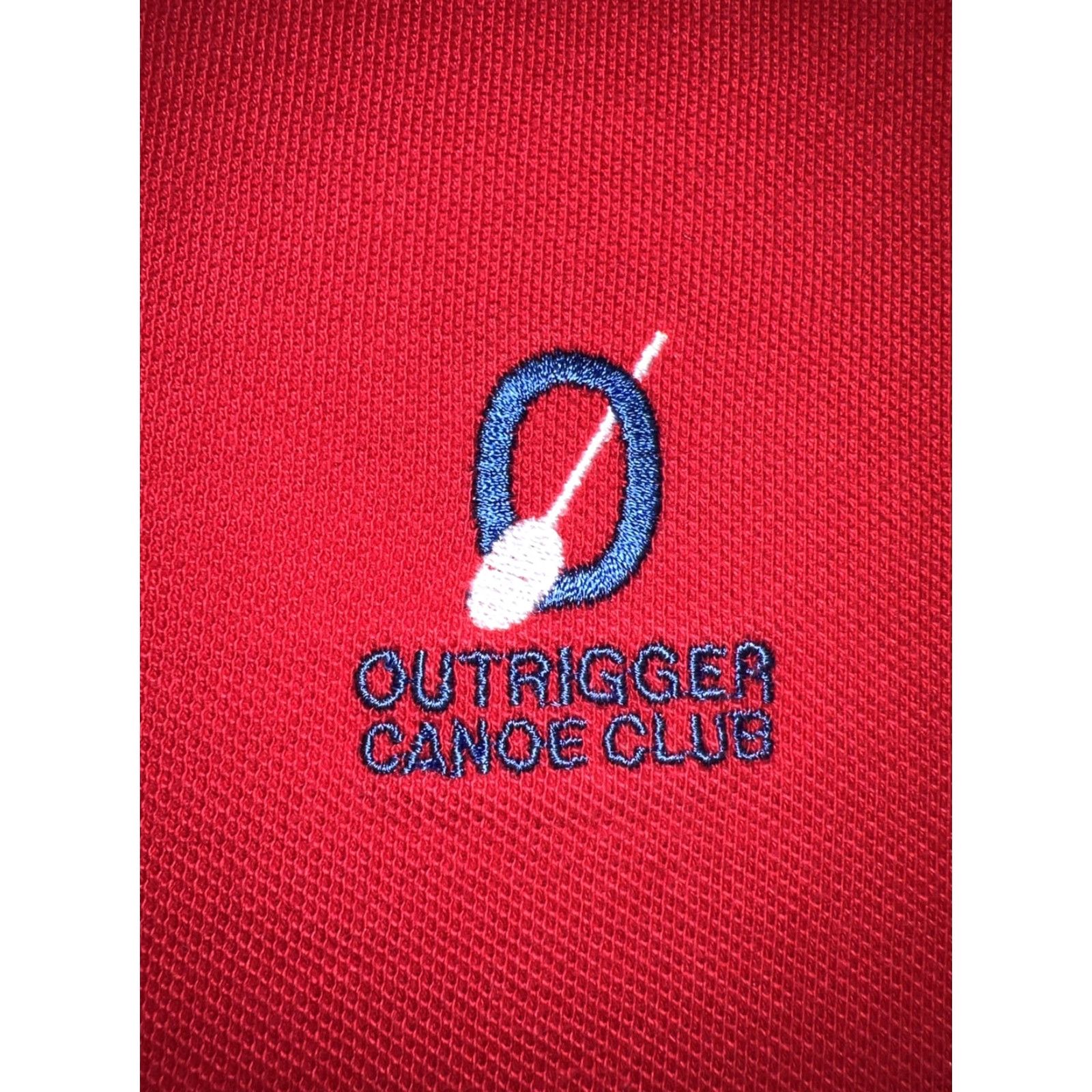 Vintage VINTAGE Outer Banks Polo Shirt Canoe Club Waikiki Hawaii Red 100% Cotton Short Sleeve Collared Logo Limited Edition Mens Small Size US S / EU 44-46 / 1 - 3 Thumbnail