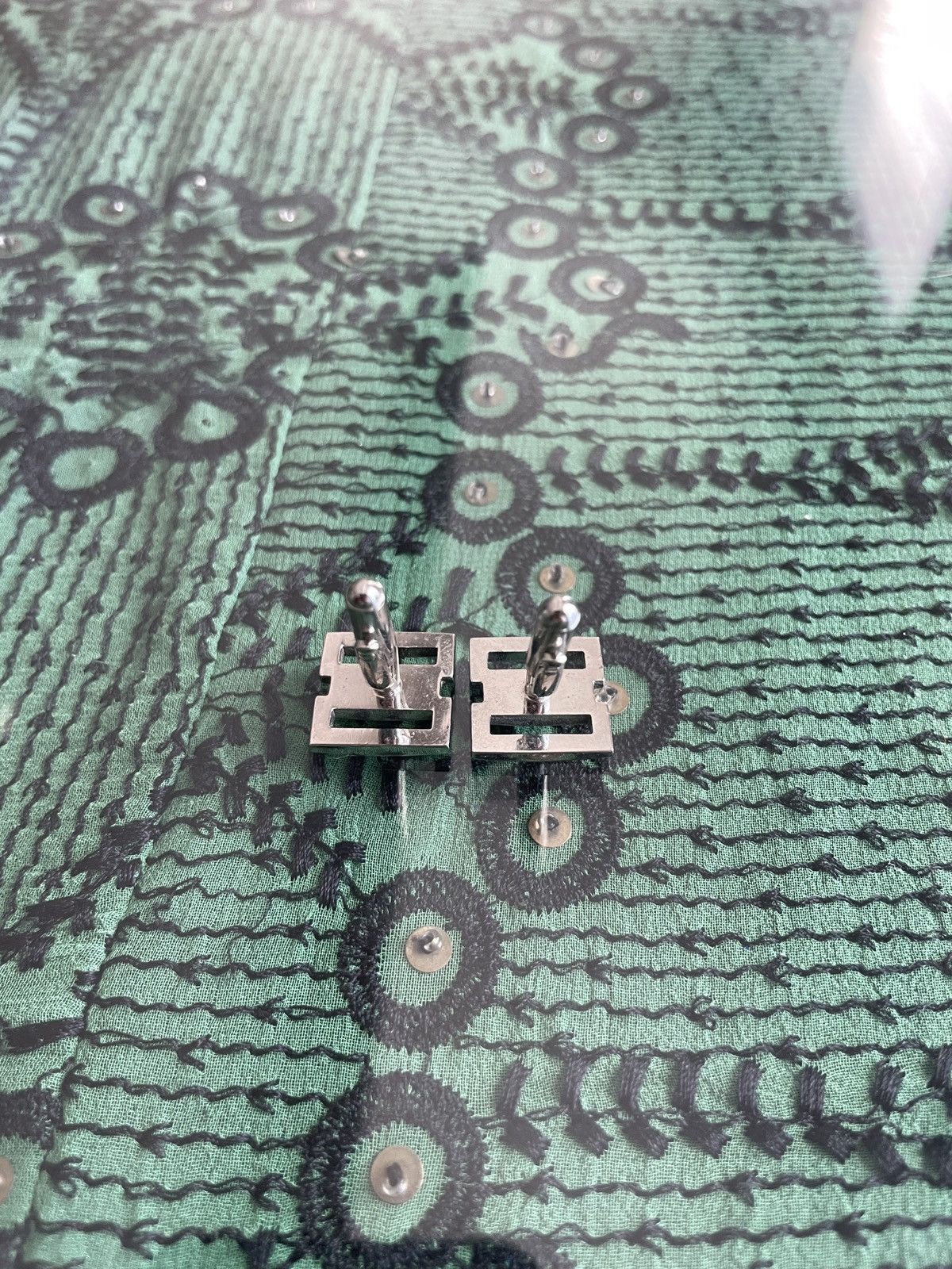 Vintage Silver tone Cuff links Size ONE SIZE - 6 Thumbnail