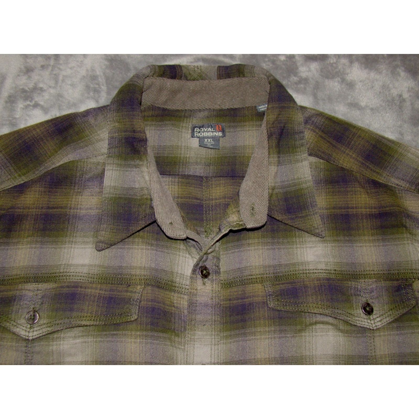 Royal Robbins Royal Robbins Mens 2XL Green Plaid Button Long Sleeve Flannel Shirt Size US XXL / EU 58 / 5 - 6 Thumbnail