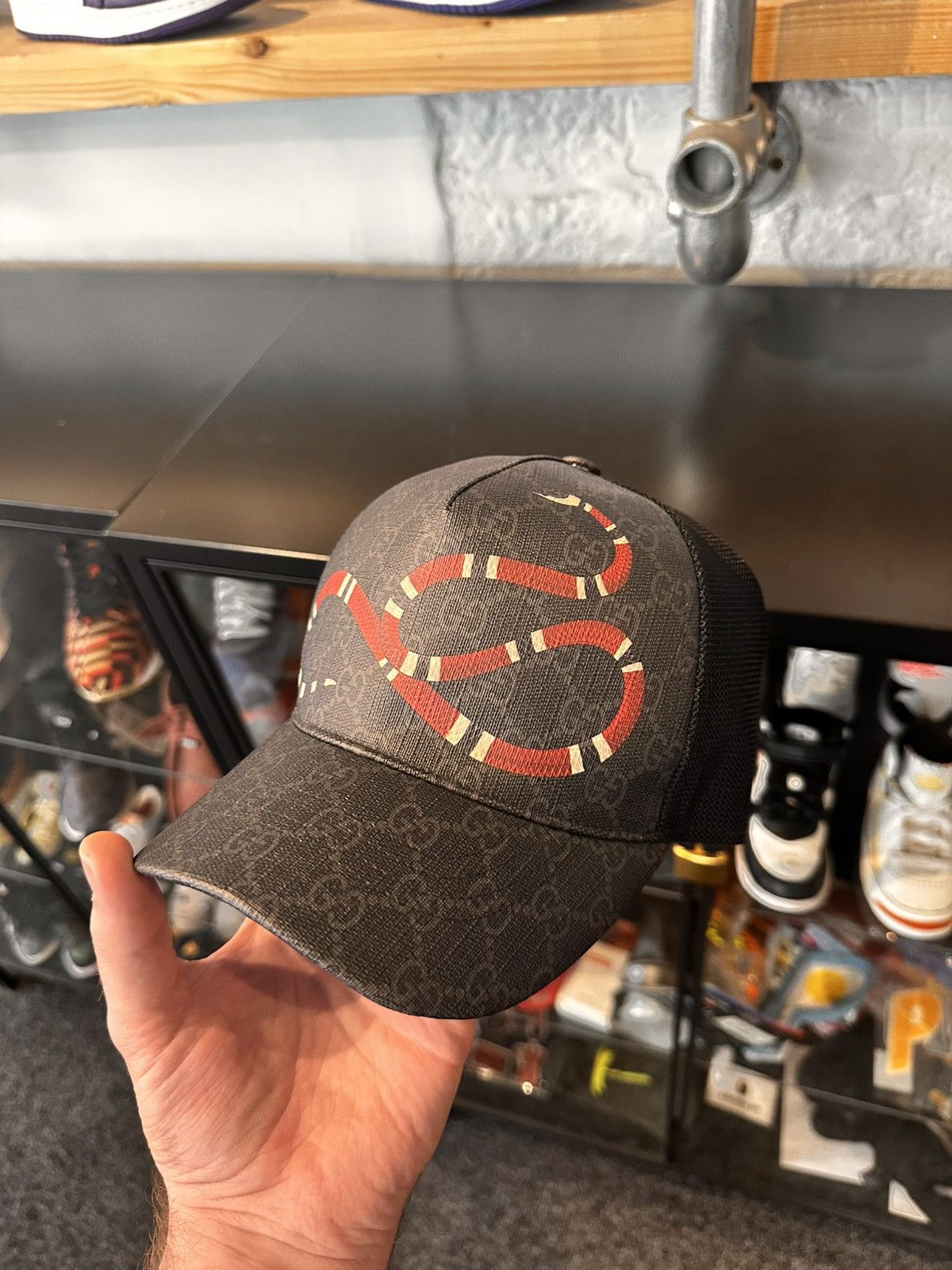 Gucci Gucci Kingsnake Print GG Baseball Hat black Size ONE SIZE - 2 Thumbnail