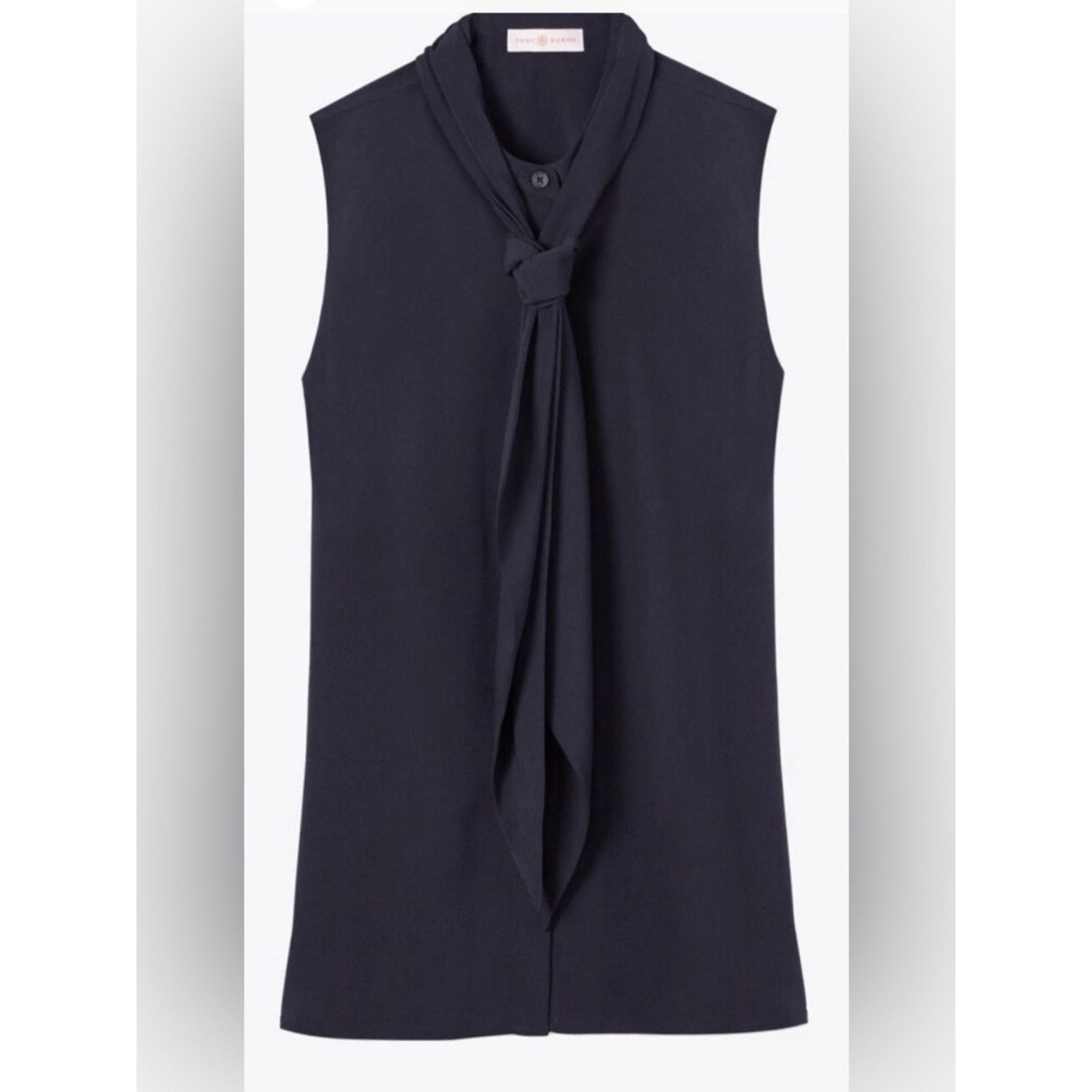 Tory Burch Tory Burch Navy Knot-Front Sleeveless Camisole size 4 Size S / US 4 / IT 40 - 1 Thumbnail