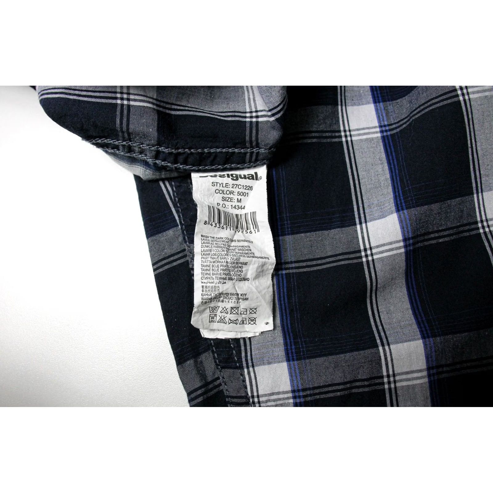 Desigual DESIGUAL Shirt Men's MEDIUM Collared Embroidered Mixed Pattern Regular Size US M / EU 48-50 / 2 - 7 Thumbnail