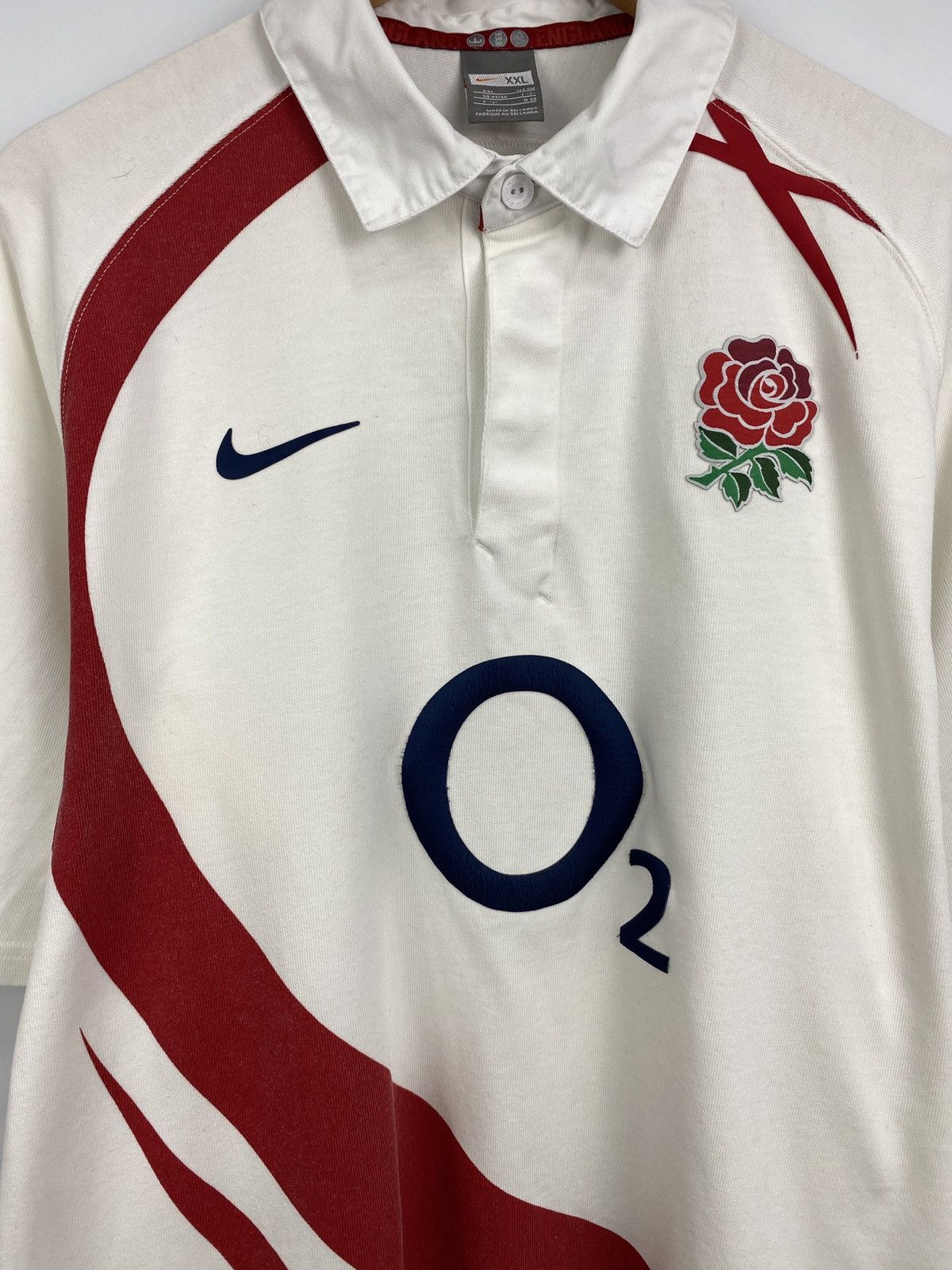 Nike 🏴󠁧󠁢󠁥󠁮󠁧󠁿 Vintage Y2K Nike Rugby England Polo T-Shirt Rare Retro Size US XXL / EU 58 / 5 - 4 Thumbnail