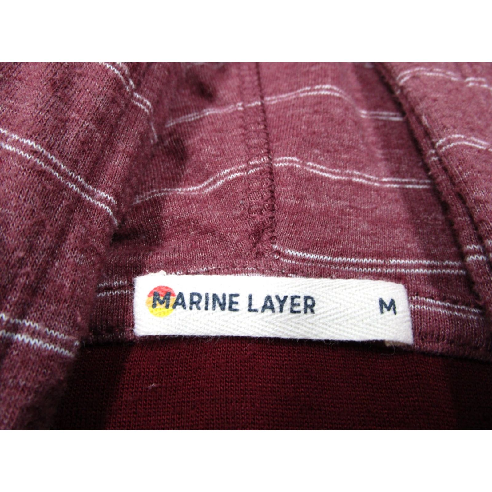 Marine Layer Marine Layer Hoodie Mens Medium Red Pullover Beach Active Work Shirt Pullover Mens Red Stripe Hoodie, 90s? Size US M / EU 48-50 / 2 - 3 Thumbnail