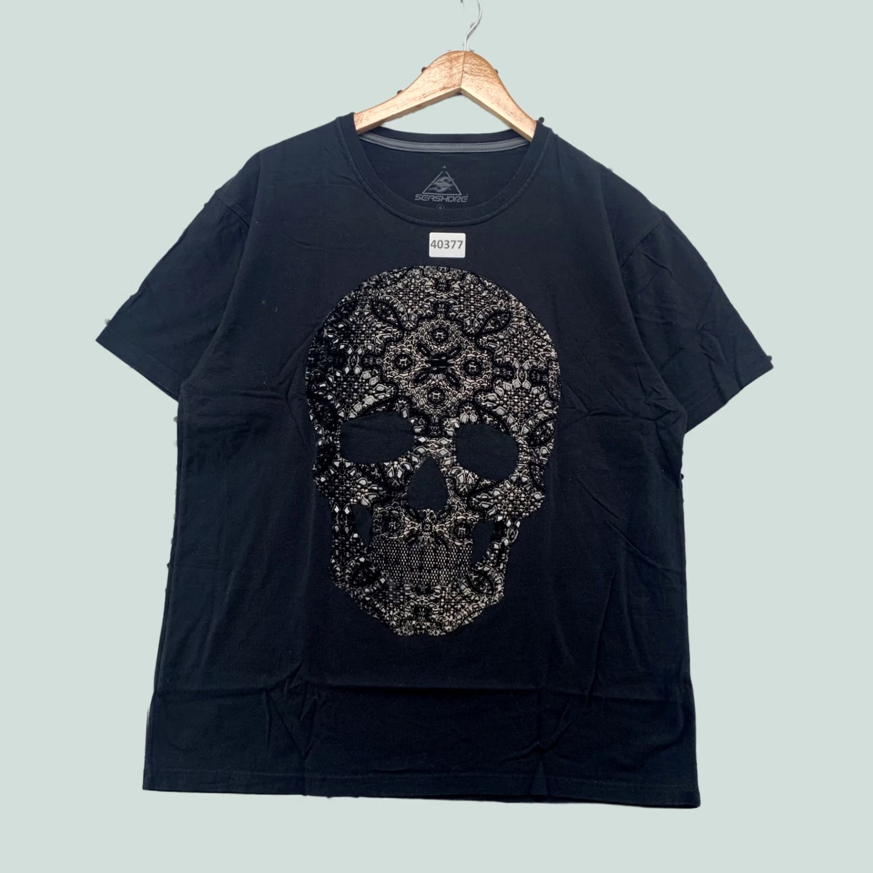 Affliction VINTAGE Seashore Skull Shirt Mens Large Black Embroidered Y2K Affliction Shirt Size US L / EU 52-54 / 3 - 1 Thumbnail