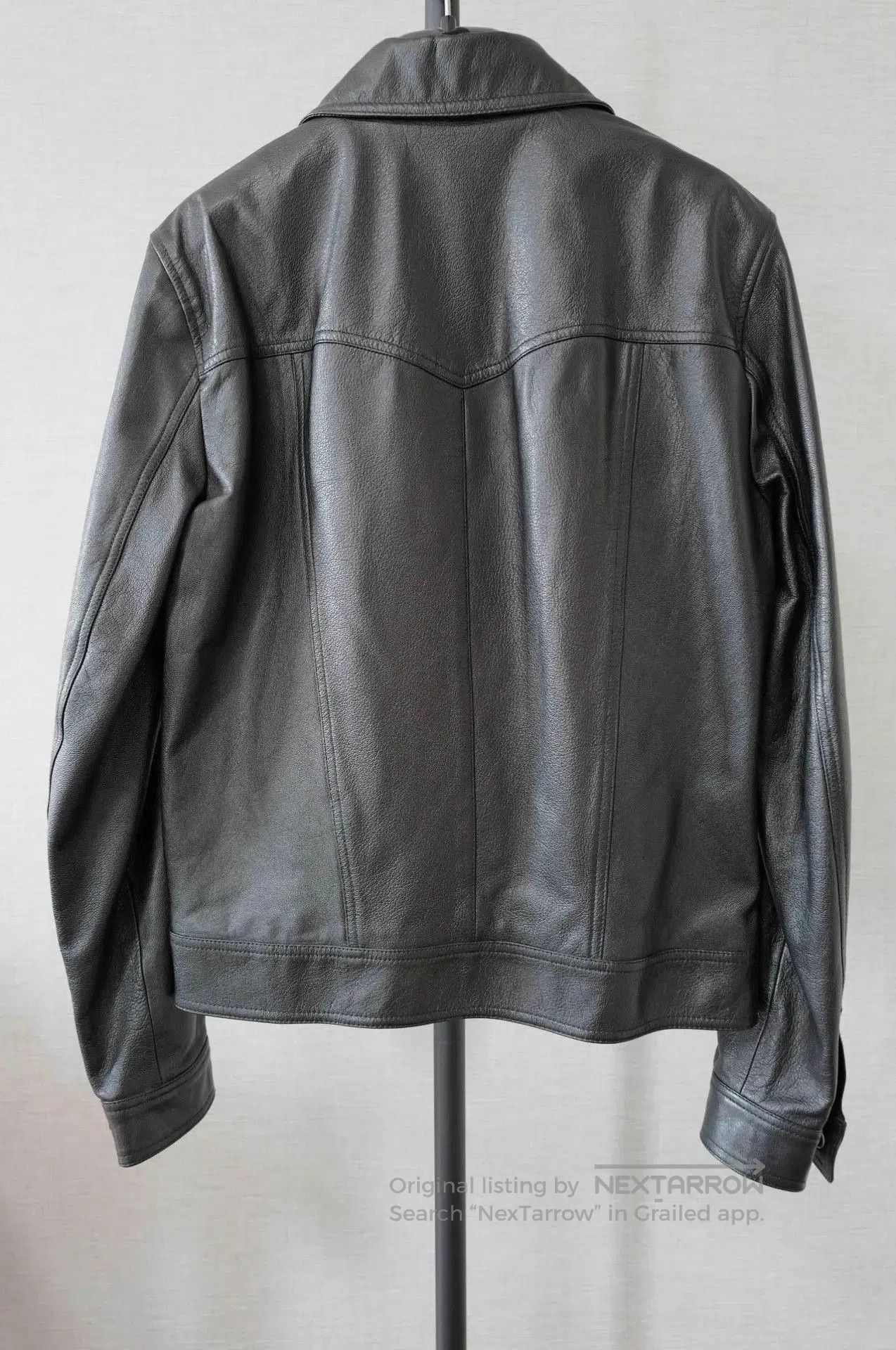 Saint Laurent Paris Black Leather Jacket with Collar . Size US S / EU 44-46 / 1 - 2 Thumbnail