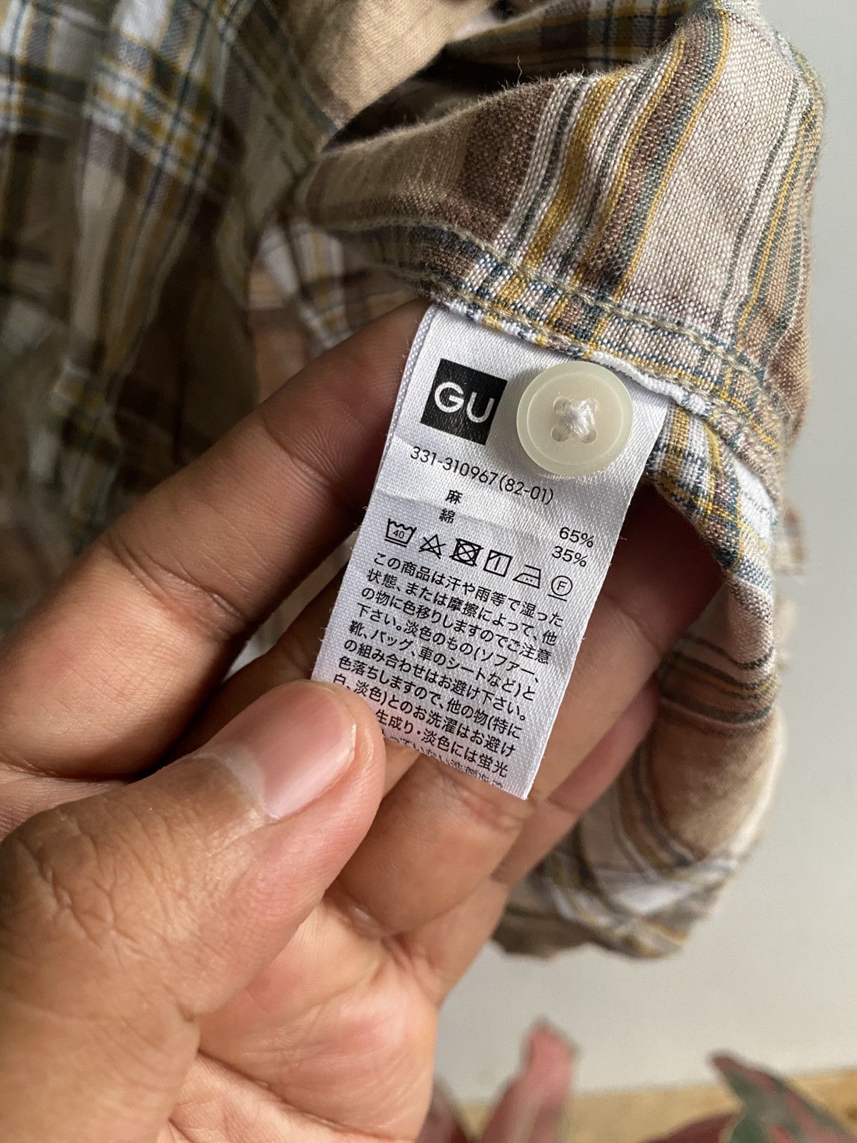 GU GU Plaid Shirt Size US XL / EU 56 / 4 - 3 Thumbnail