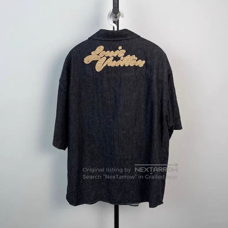 Louis Vuitton Louis Vuitton Denim Lafite logo short sleeve shirt Size US XL / EU 56 / 4 - 2 Thumbnail