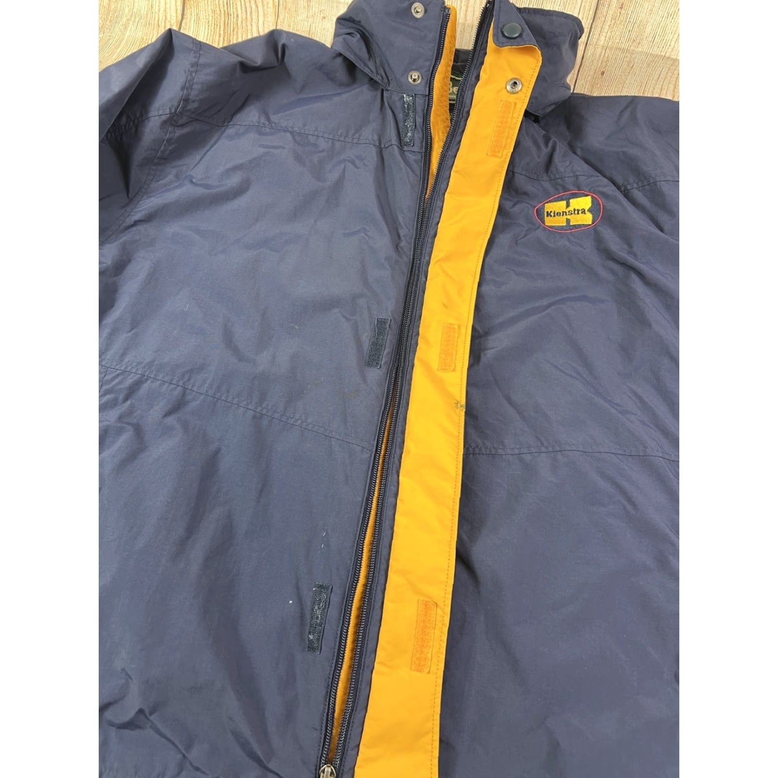 Vintage Mens L.L. Bean Jacket 2XL Blue Nylon Lined Full Zip Hooded Windbreaker Pockets Kienstra Logo Size US XXL / EU 58 / 5 - 7 Thumbnail