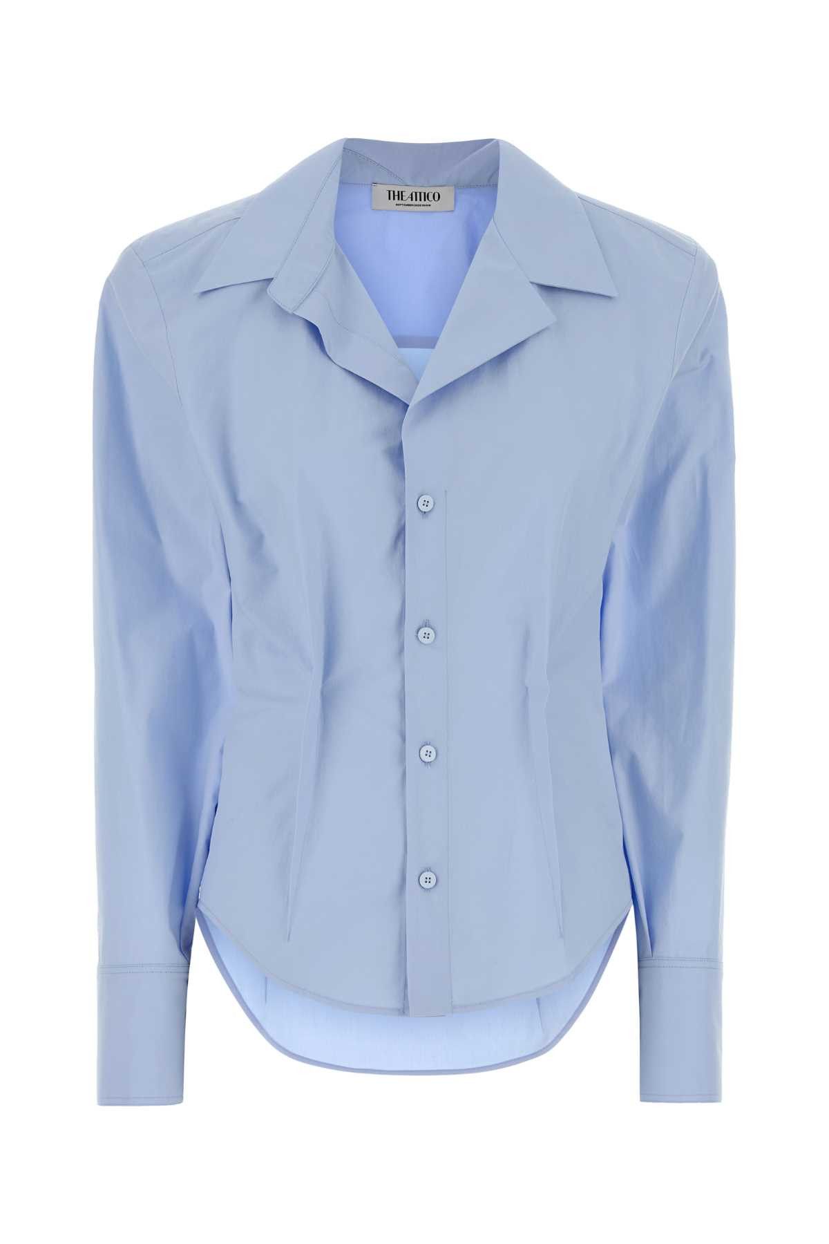 The Attico Light Blue Poplin Shirt Size XS / US 0-2 / IT 36-38 - 1 Thumbnail