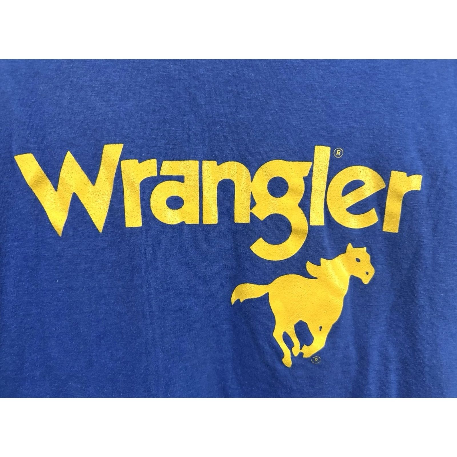 Wrangler VINTAGE Wrangler Shirt XL Burnout Denim Workwear T-Shirt Mens Blue 80s Size US XL / EU 56 / 4 - 4 Thumbnail