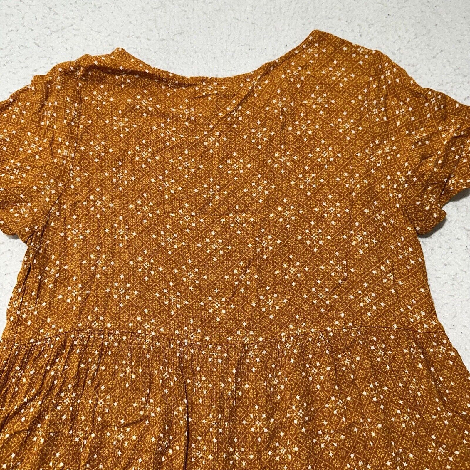 Forever 21 Forever 21 Small Orange Tiered A-Line Babydoll Mini Dress Size S / US 4 / IT 40 - 10 Thumbnail