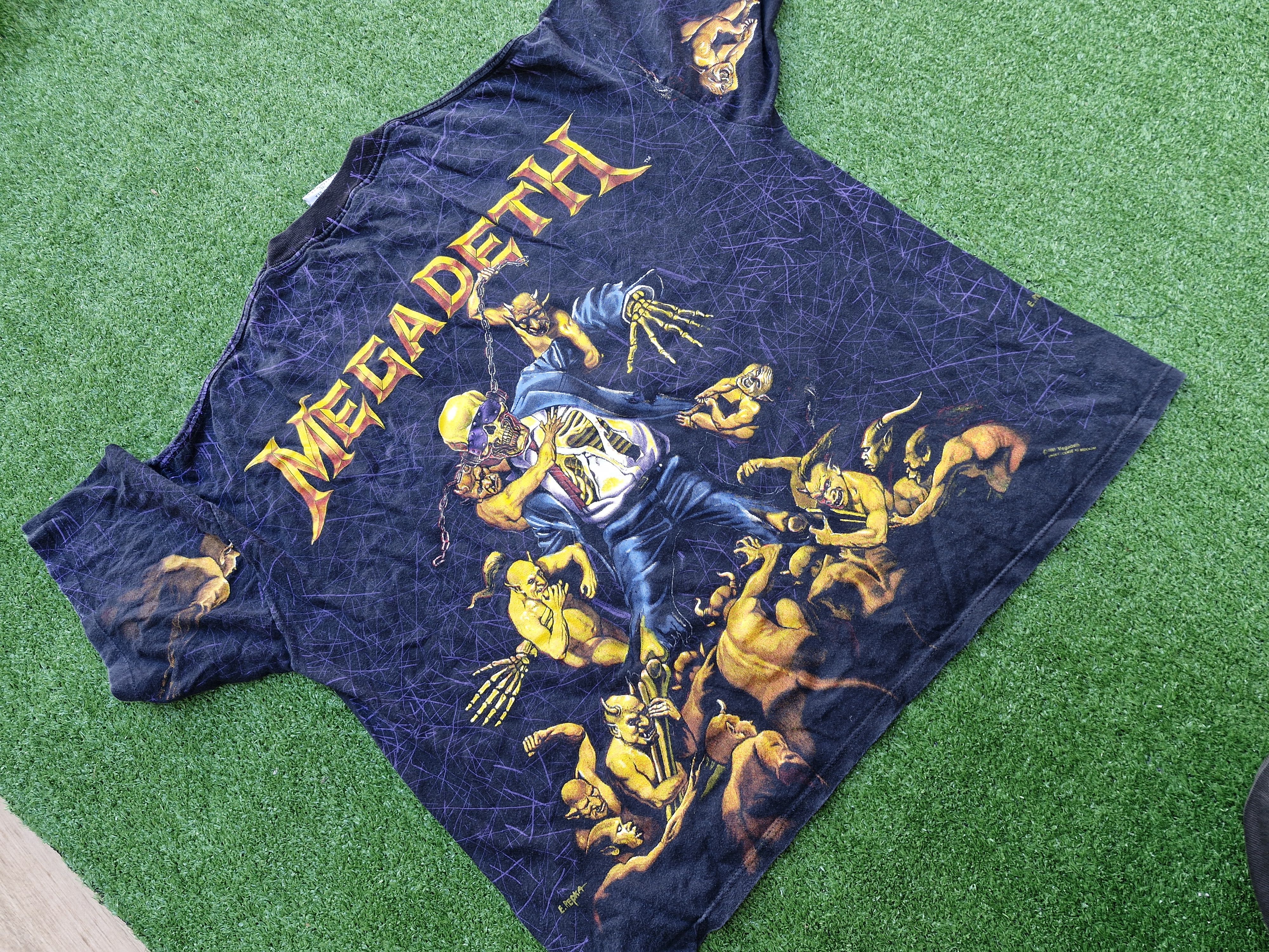 Vintage Vintage MegaDeth 90' t-shirt Ed Repka Opium og rare Size US XL / EU 56 / 4 - 5 Thumbnail