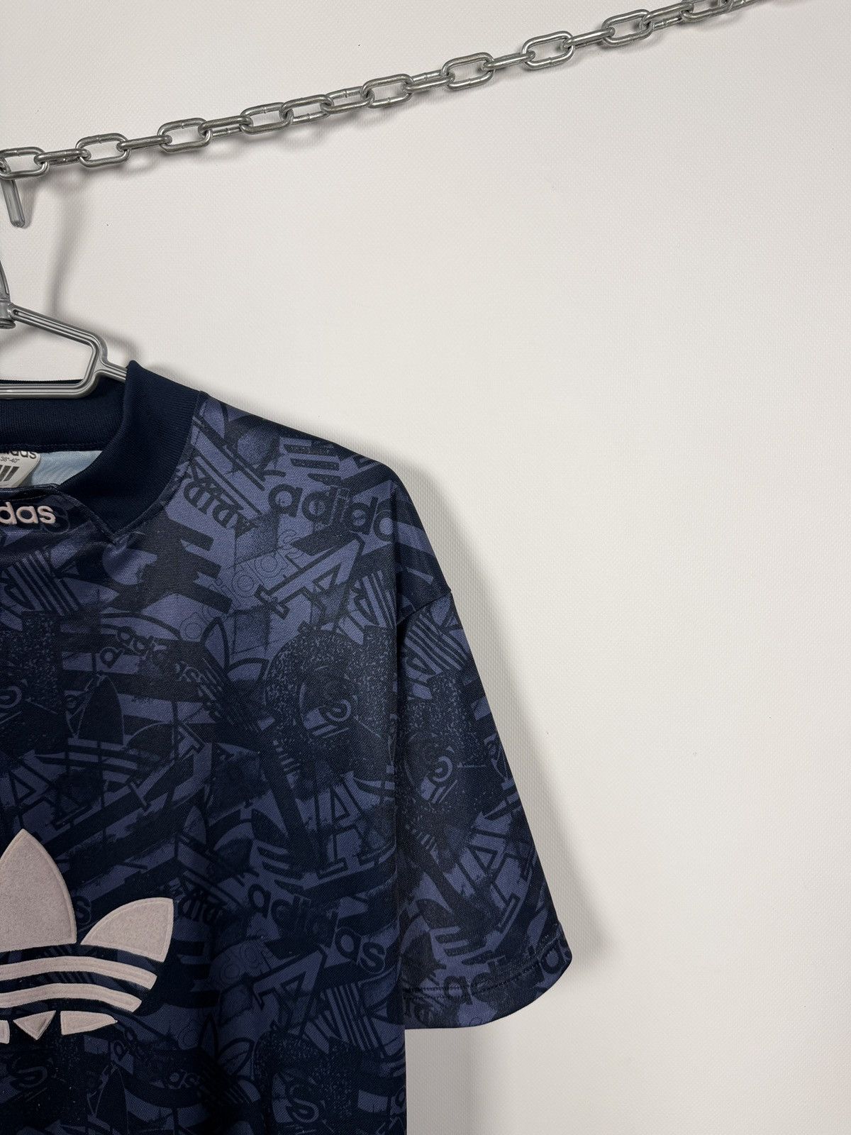 Adidas Adidas Vintage 90s Big Logo Jersey Soccer Tee Made in U.K. Size US L / EU 52-54 / 3 - 2 Thumbnail