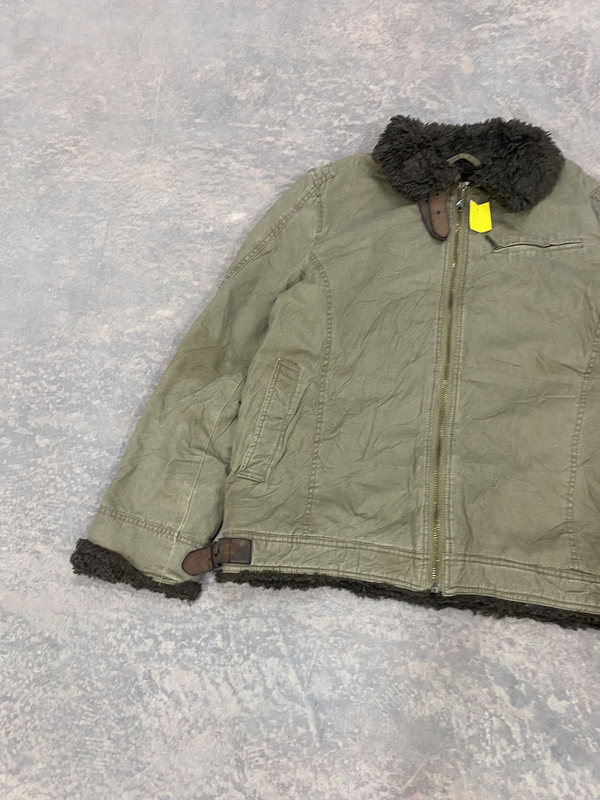 Vintage SMITH’S DETROIT FLEECE LEATHER STRAP JACKET ZIPPER WINTER Size US M / EU 48-50 / 2 - 5 Thumbnail