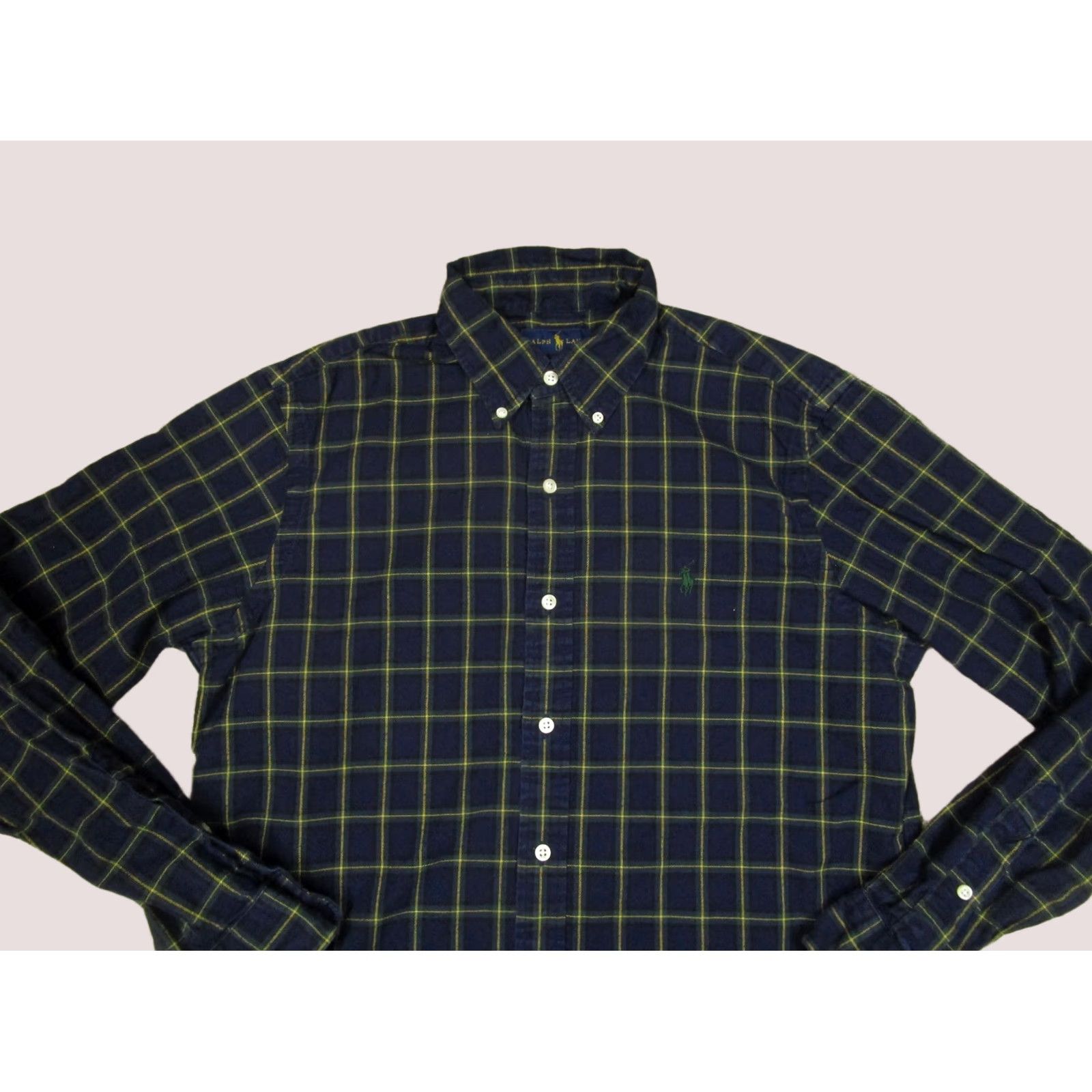Ralph Lauren Ralph Lauren Shirt Men Medium Blue Check Long Sleeve Button Up Casual Preppy Size US M / EU 48-50 / 2 - 1 Thumbnail