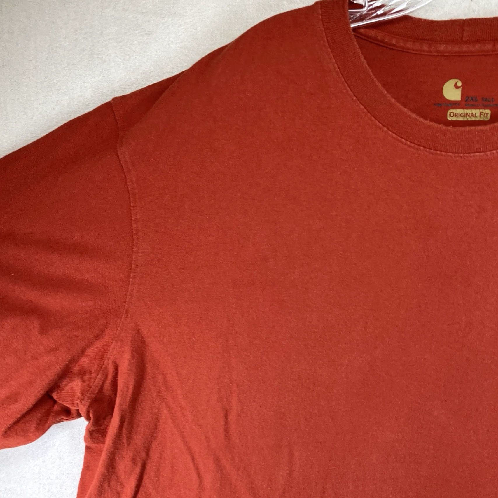 Carhartt Carhartt T-Shirt Men's Long Sleeve Heavyweight Orange 2XL Tall Regular Cotton Crew Neck UV? (Wait) Size US XXL / EU 58 / 5 - 7 Thumbnail
