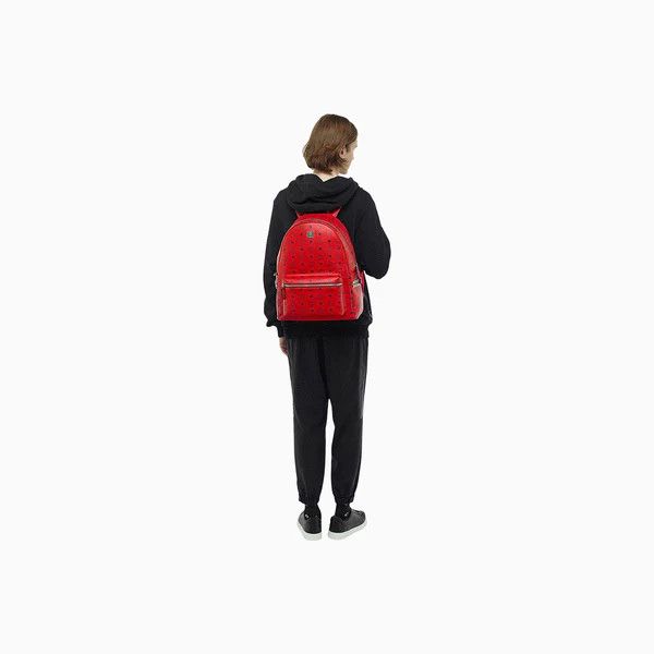 MCM o1mt1gz0225 Size: OS / Large Backpack in Red/Black Size ONE SIZE - 6 Thumbnail