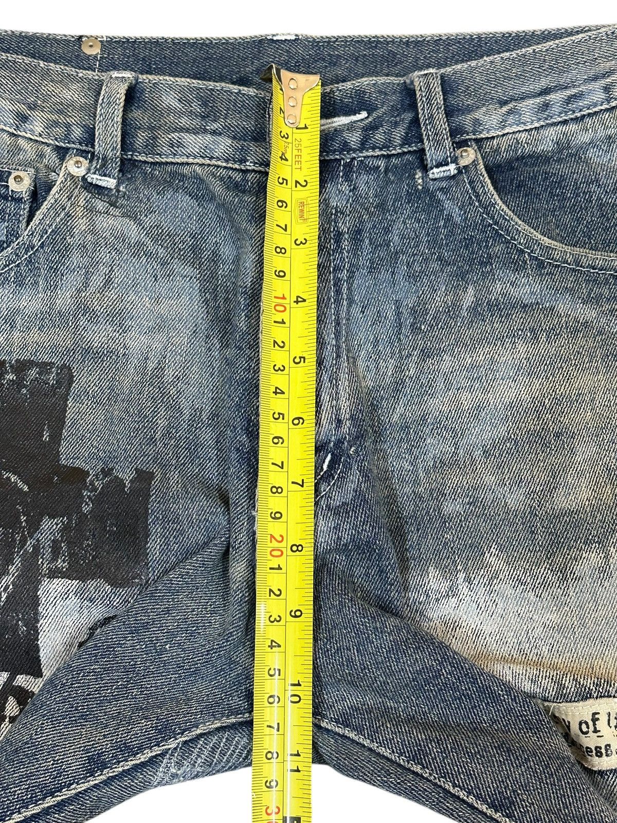 If Six Was Nine Vintage Japanese Brand Punk Embroidered Style Wide Leg Jeans Size US 31 - 15 Thumbnail