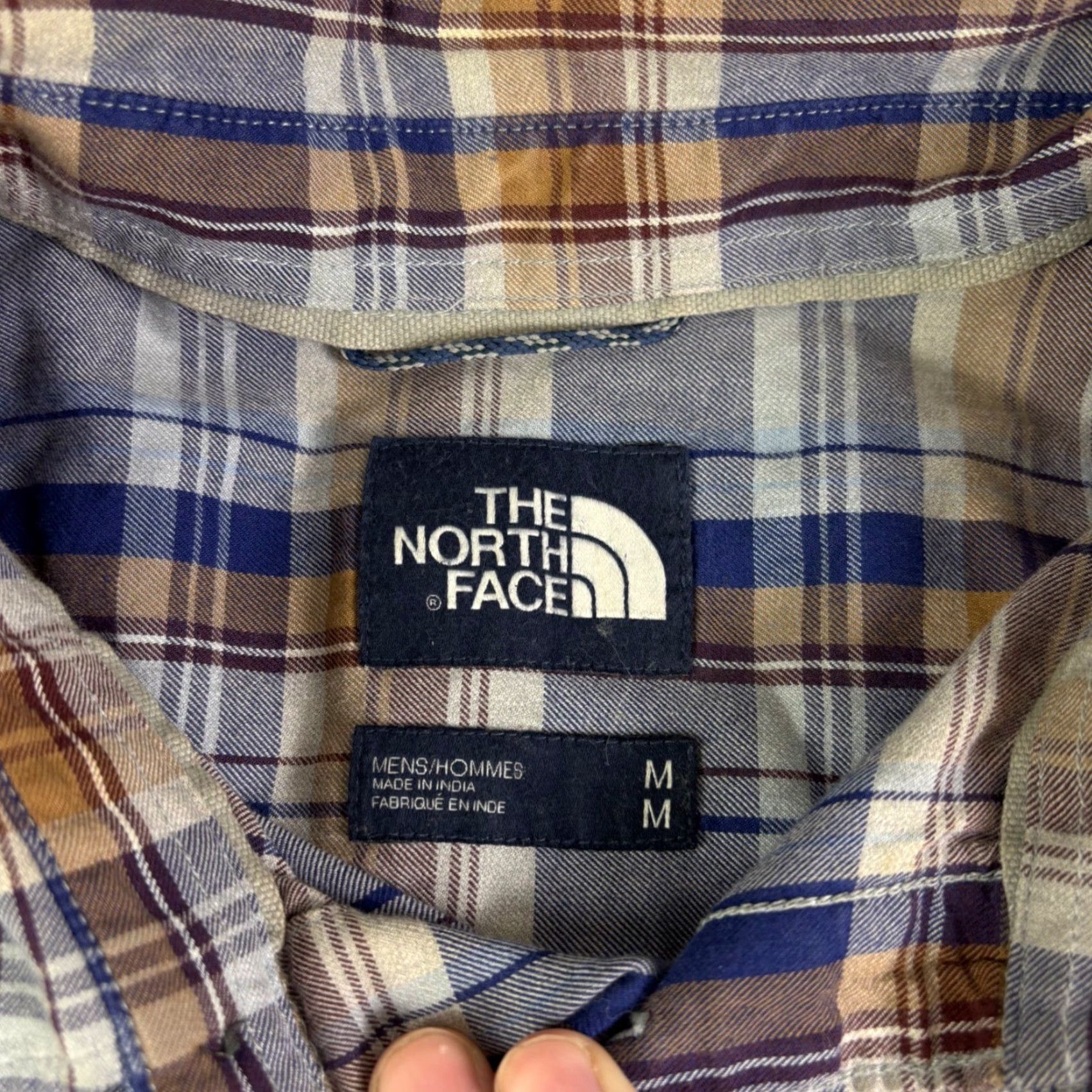 The North Face The North Face Mens Button-Up Shirt Plaid Long Sleeve Blue Tan Brown XS-? Size US M / EU 48-50 / 2 - 3 Thumbnail
