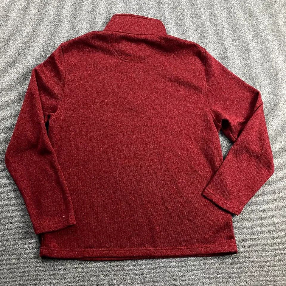 Izod Izod 1/4 Zip Pullover Men's Large Red Fleece Mock Neck Size US L / EU 52-54 / 3 - 4 Thumbnail