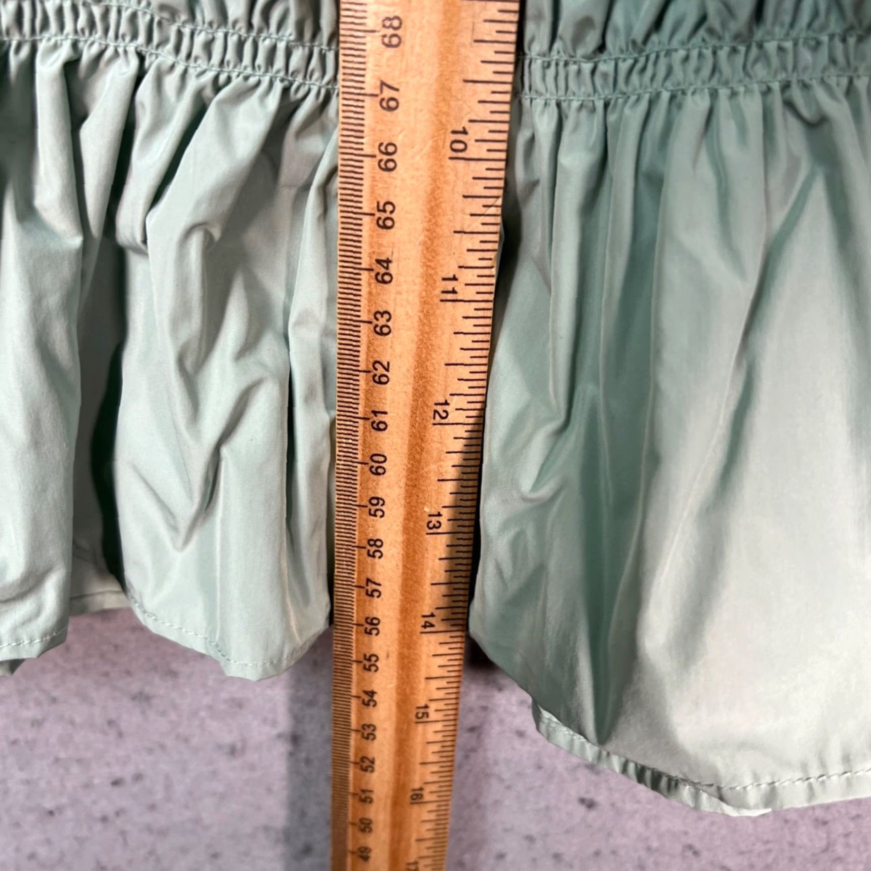 Zara Zara Blouse Shirt Womens XS Mint Green Long Sleeve Smocked Waist Peplum Puff Sleeve Solid Casual Size XS / US 0-2 / IT 36-38 - 6 Thumbnail
