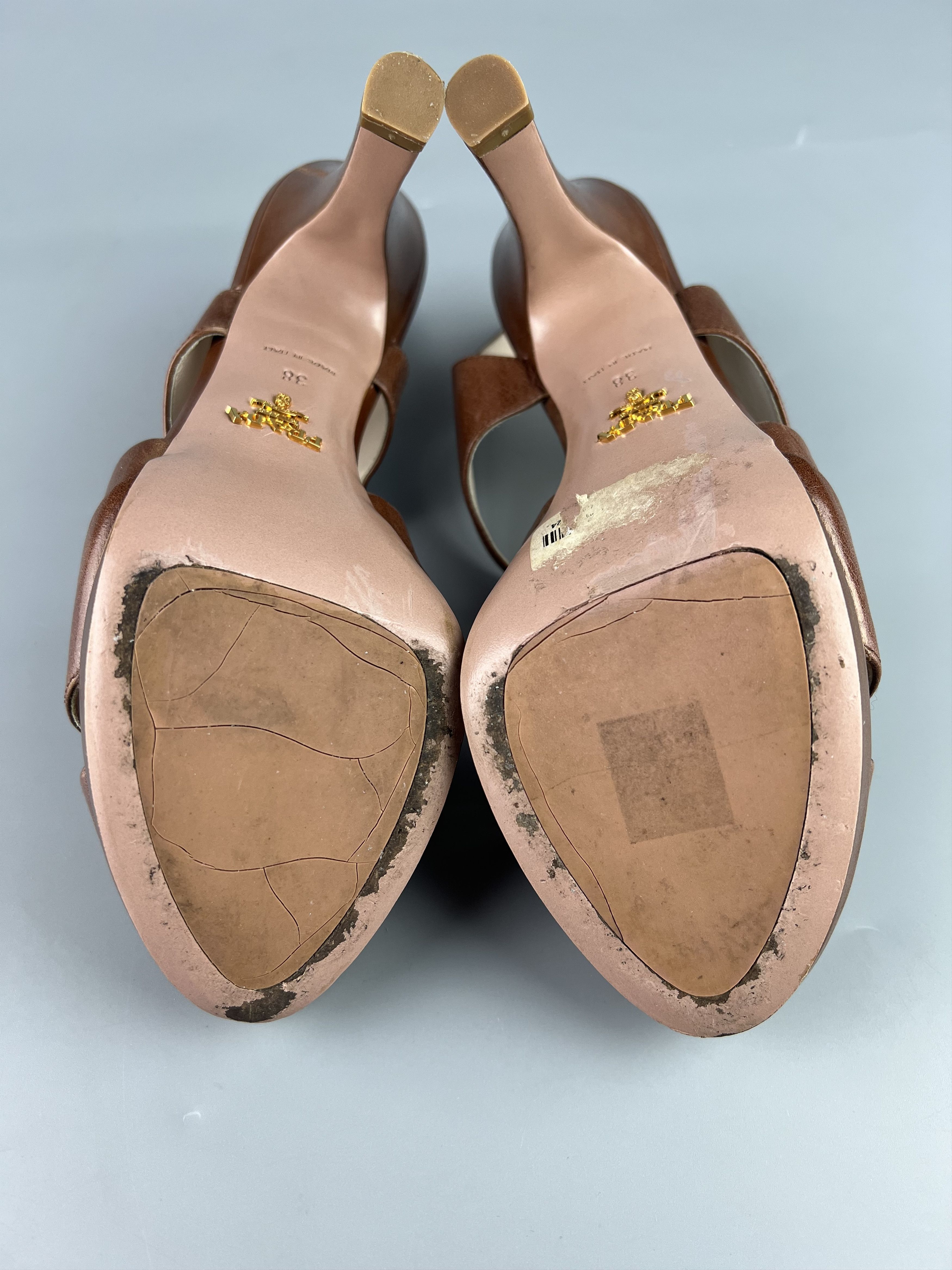 Prada Prada Brown Heels Size 38 Size US 8 / IT 38 - 5 Thumbnail
