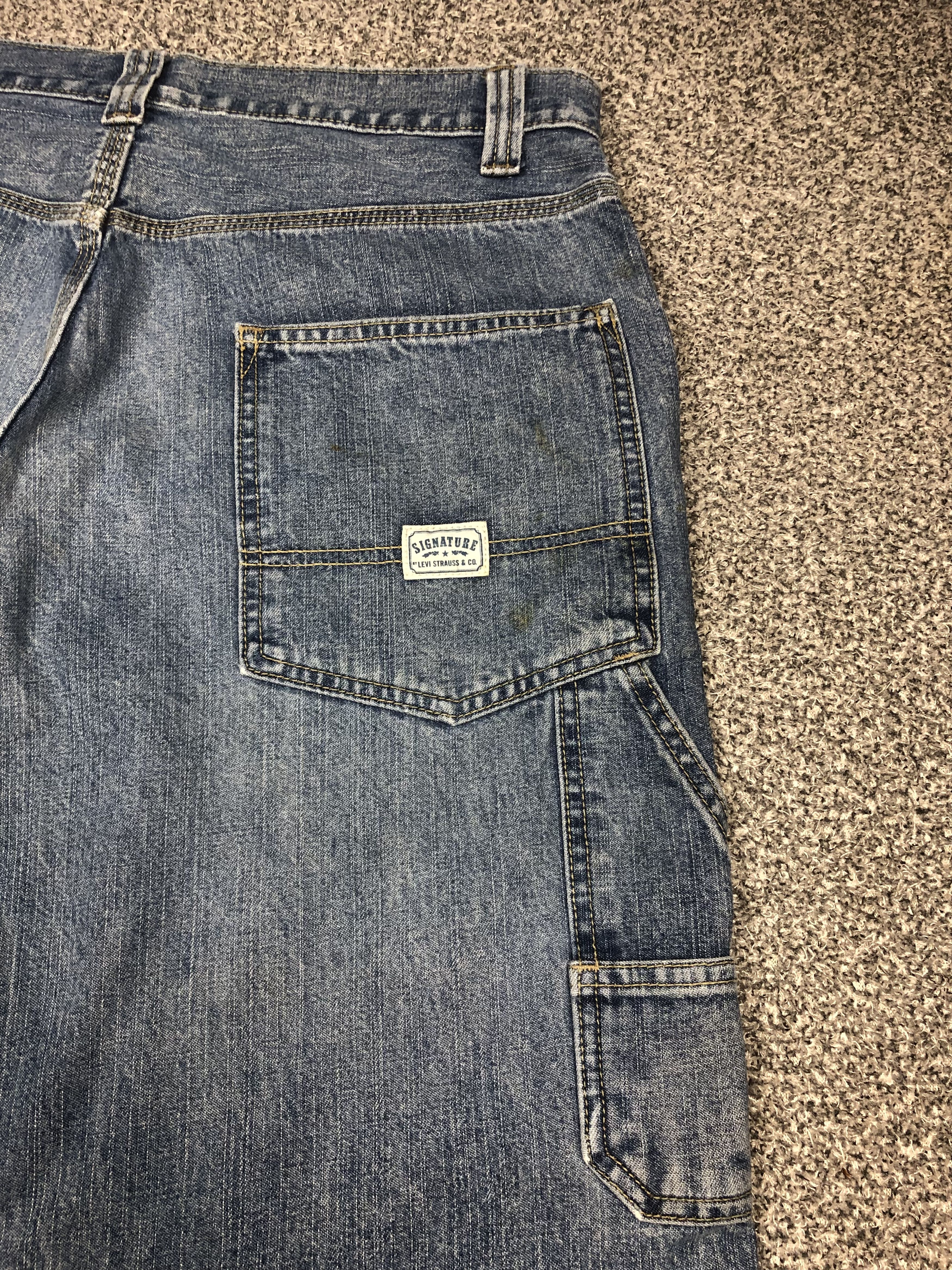 Levi's Vintage 90s Archived Levi`s Carpenter Wash Blue Jeans Size US 34 / EU 50 - 6 Thumbnail