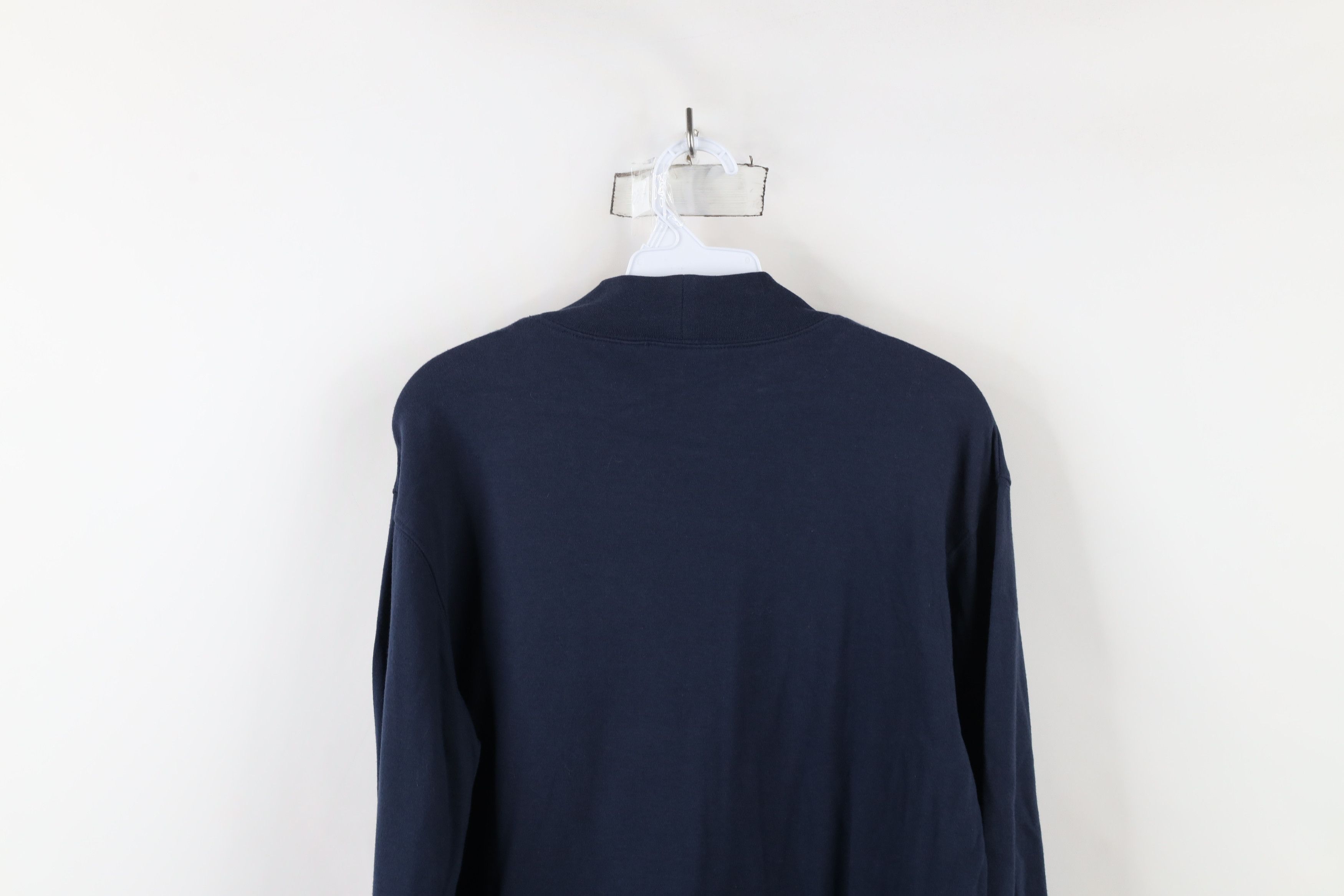 Vintage Vintage 90s Streetwear Soft Cotton Mock Neck T-Shirt Blue Size US S / EU 44-46 / 1 - 10 Thumbnail