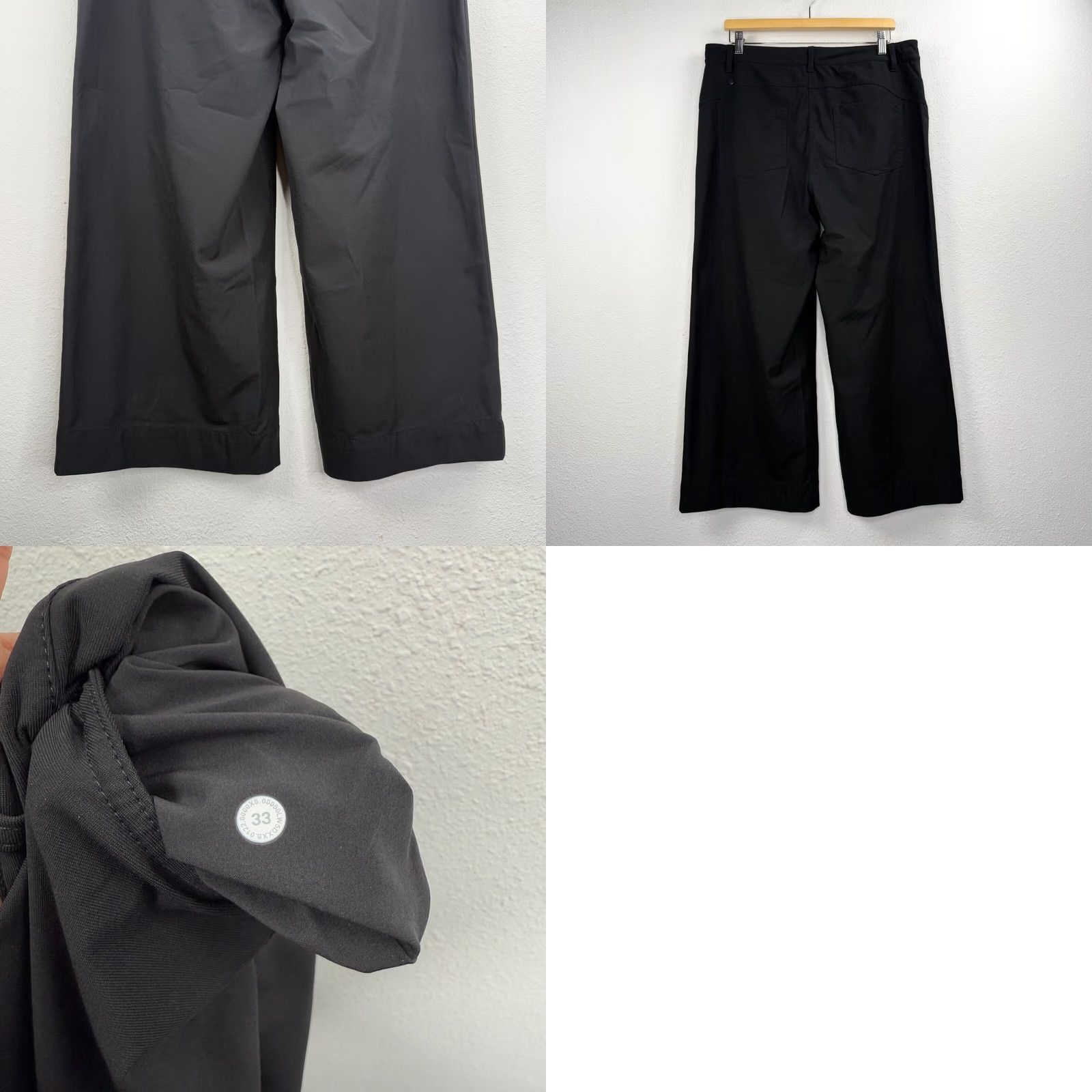 Lululemon Lululemon Pants 33 Black City Sleek 5 Pocket Wide Leg Utlitech 33x25 READ Pants Men Regular Wide-Leg Black 33"} Size US 33 - 9 Thumbnail